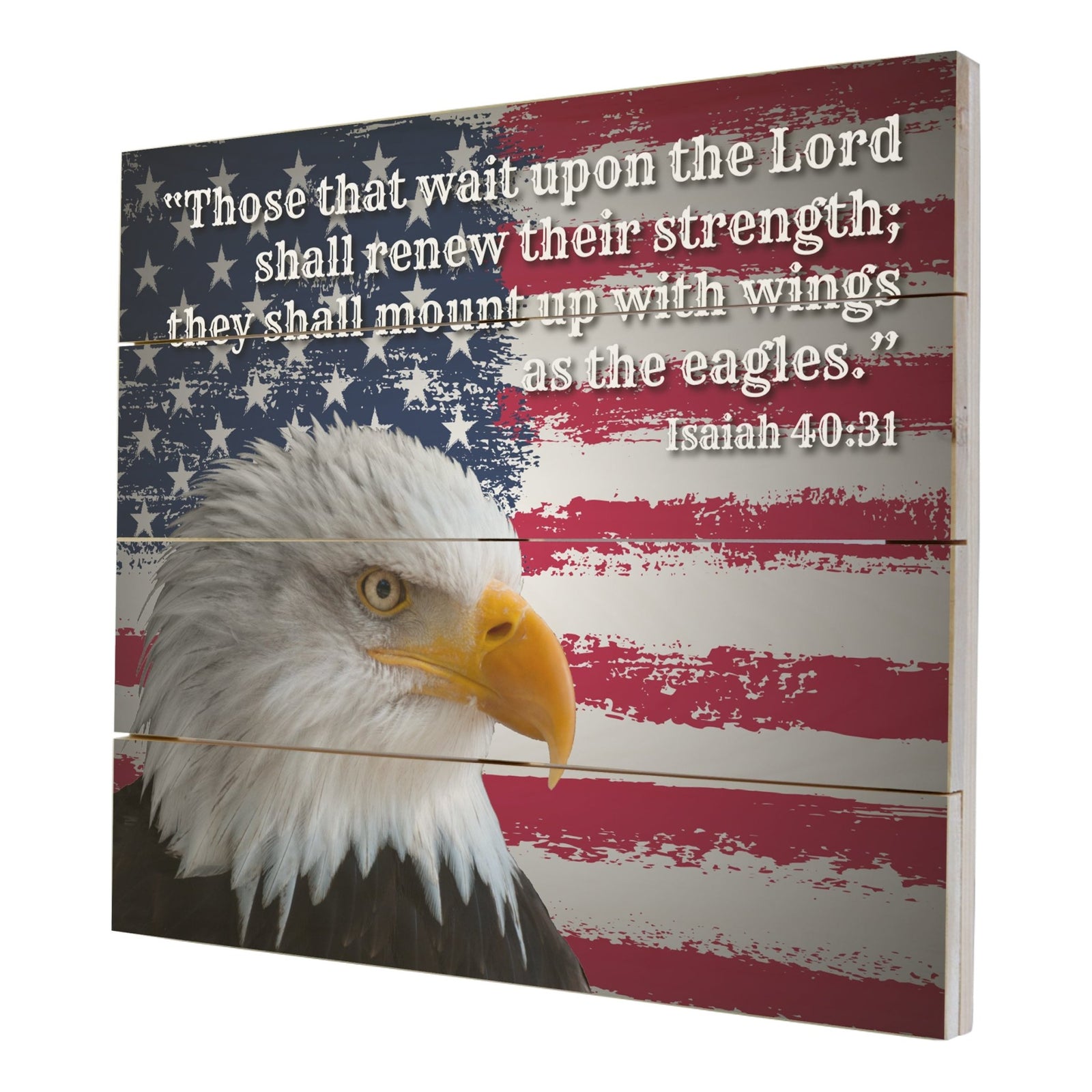 Wooden American Flag Patriotic Veteran Wall Sign Gift - Those That Wait - LifeSong Milestones