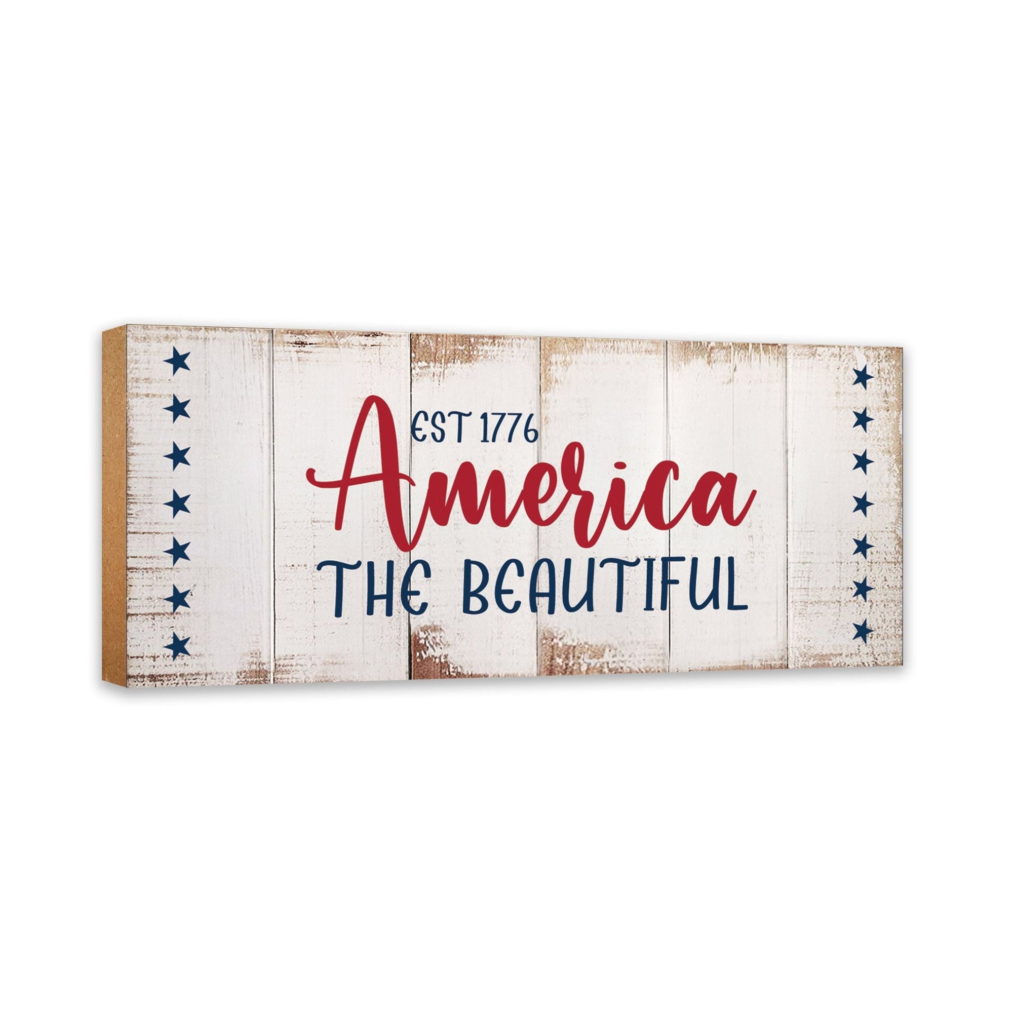 Wooden Americana Shelf Décor and Tabletop Signs - LifeSong Milestones