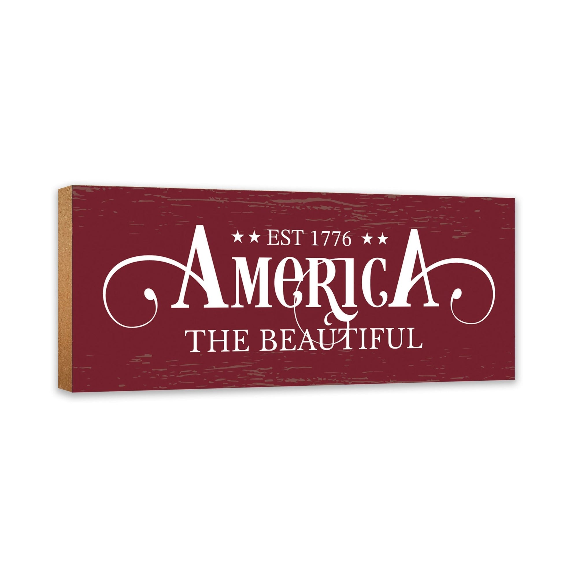 Wooden Americana Shelf Décor and Tabletop Signs - LifeSong Milestones