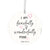 Wooden Baptism Hanging Ornament Gift for Godchild - I Am Fearfully and Wonderfully - LifeSong Milestones