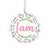 Wooden Baptism Hanging Ornament Gift for Godchild - I Am Strong - LifeSong Milestones