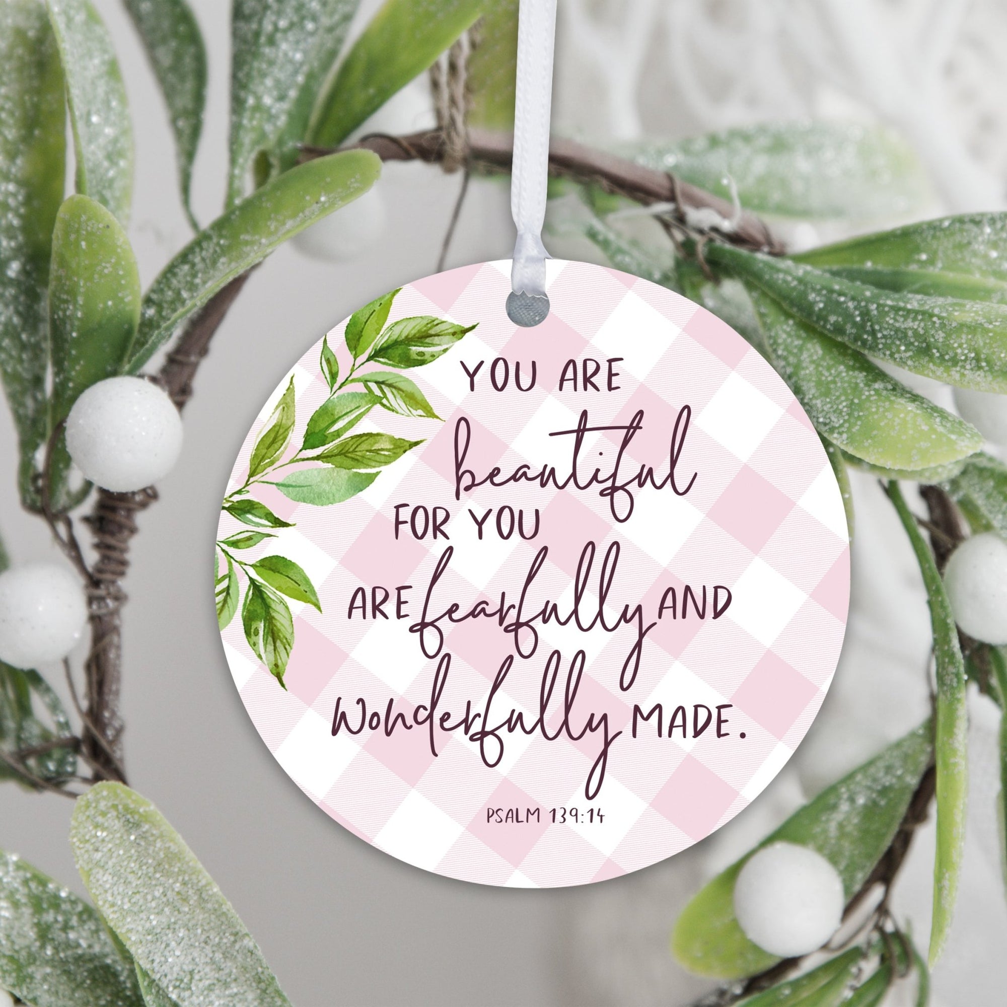 Wooden Baptism Hanging Ornament Gift for Godchild - You Are Beautiful - LifeSong Milestones