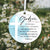 Wooden Baptism Hanging Ornament Gift for Godson - On This Day I Stand To Say - LifeSong Milestones