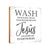 Wooden BATHROOM 6x6 Block shelf decor (Wash Your Hands Jesus) Inspirational Plaque Tabletop and Family Home Decoration - LifeSong Milestones