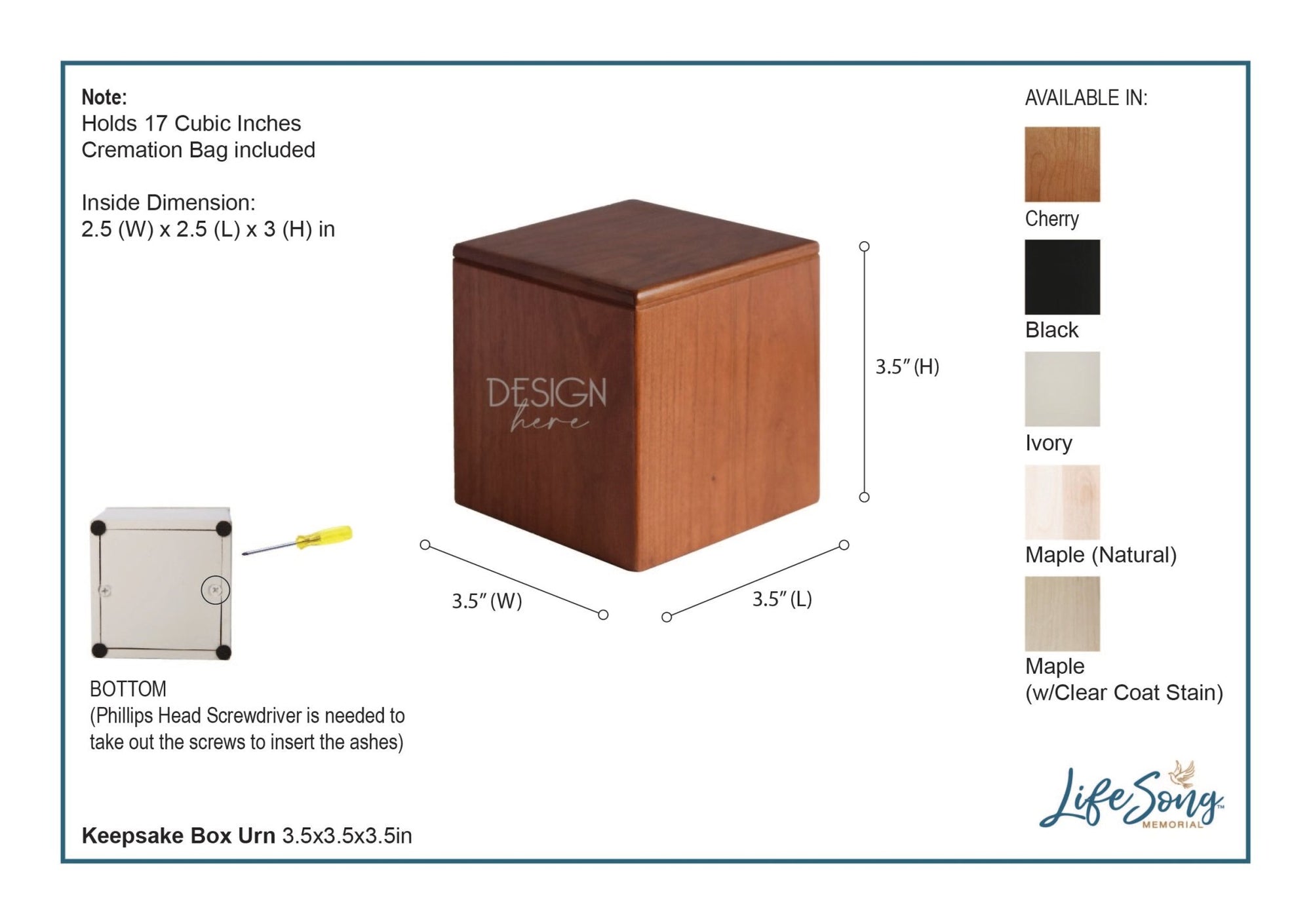 Memorial Wooden Tabletop Keepsake Urn Box for Cherished Memories - Although You Are No Longer