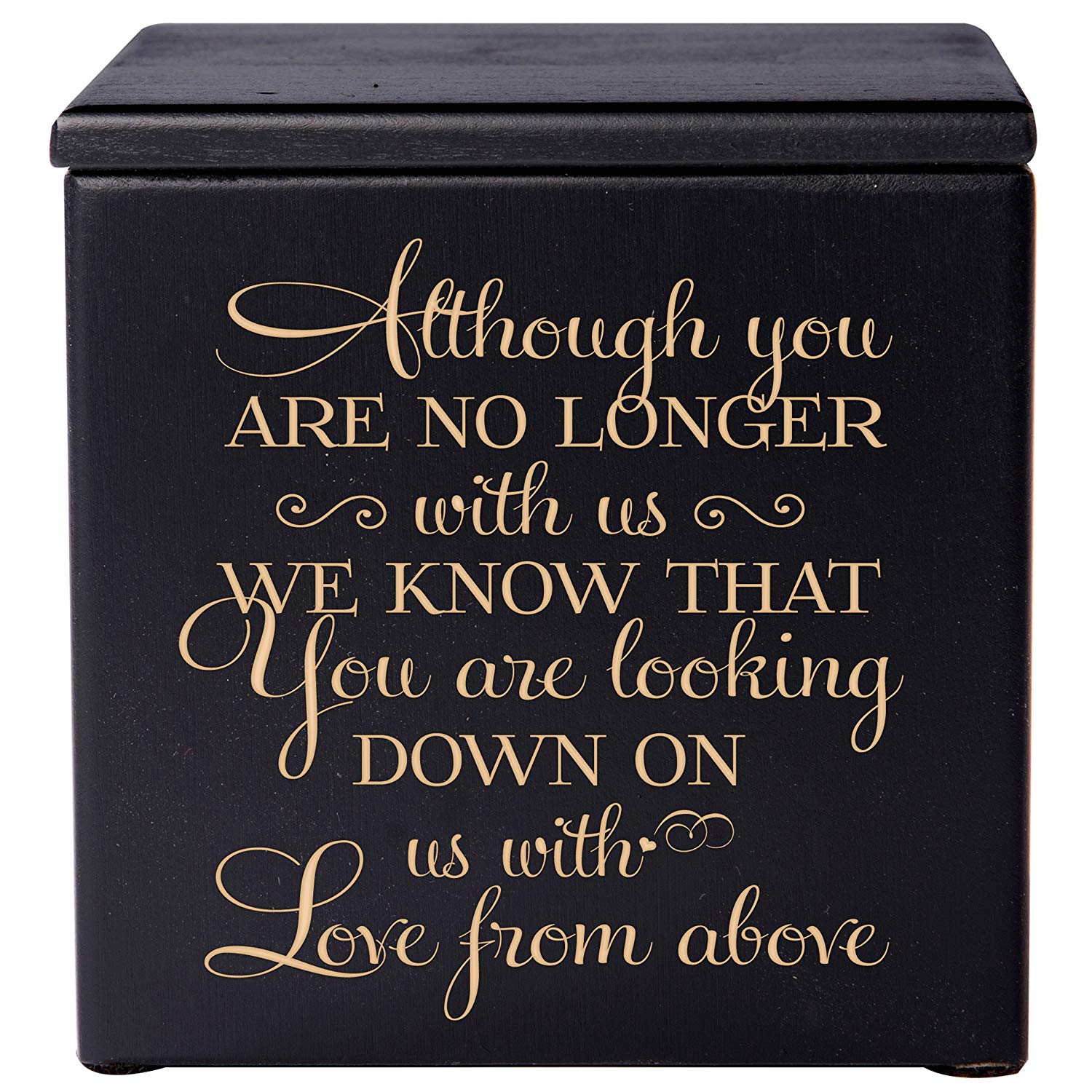 Wooden Decorative Memorial Keepsake Urn Box for Human Ashes