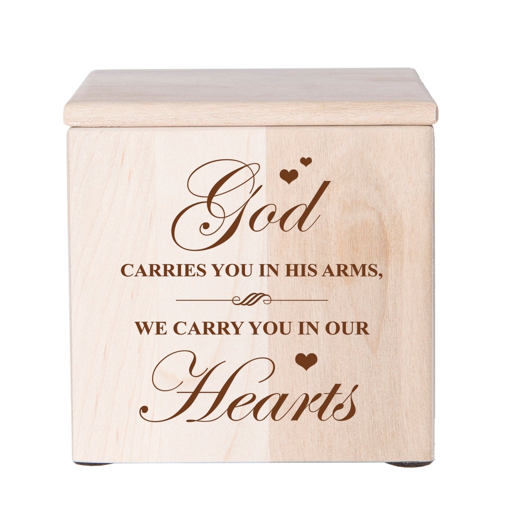 Funeral Wooden Decorative Tabletop Keepsake Urn Box