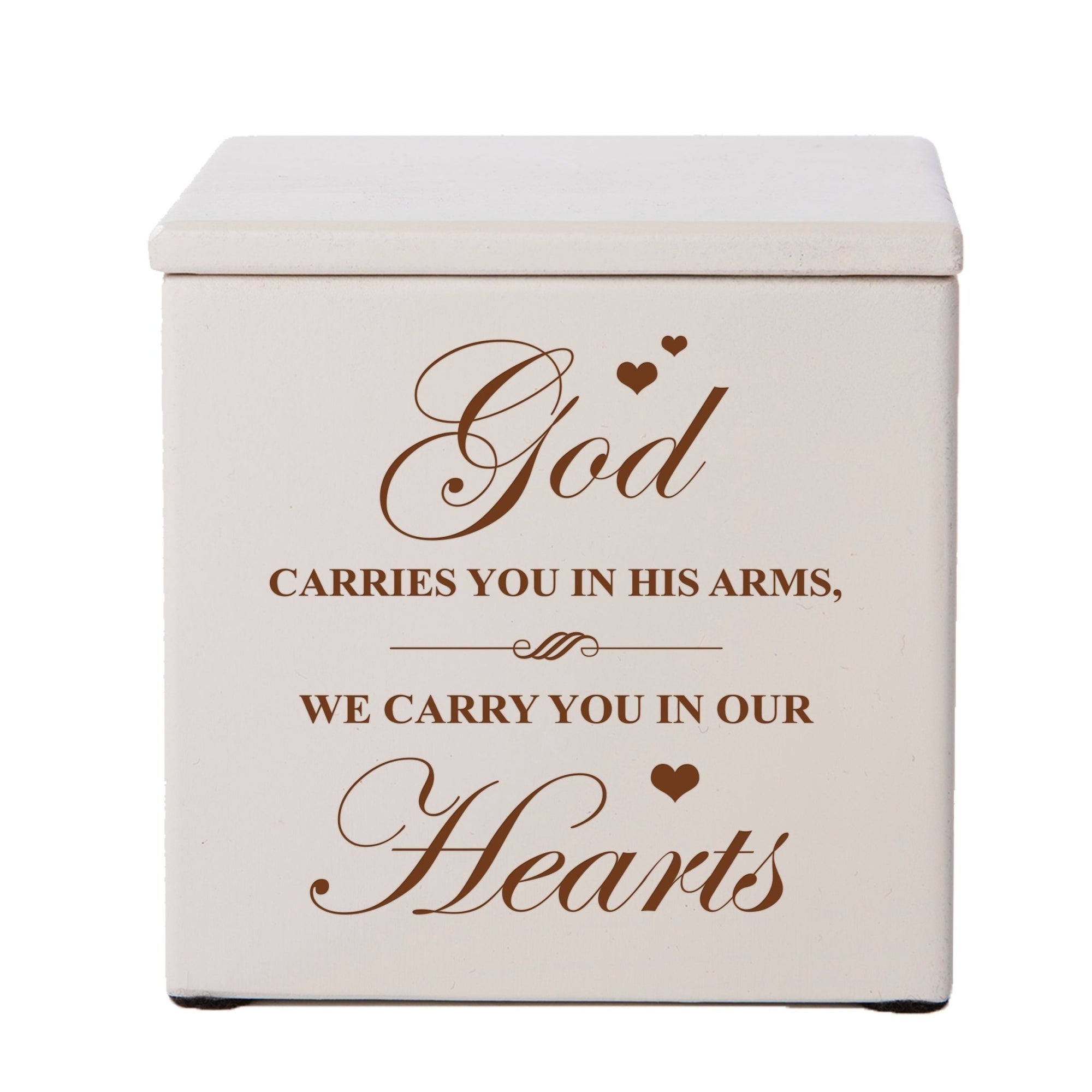 Wooden Decorative Memorial Keepsake Urn Box for Human Ashes