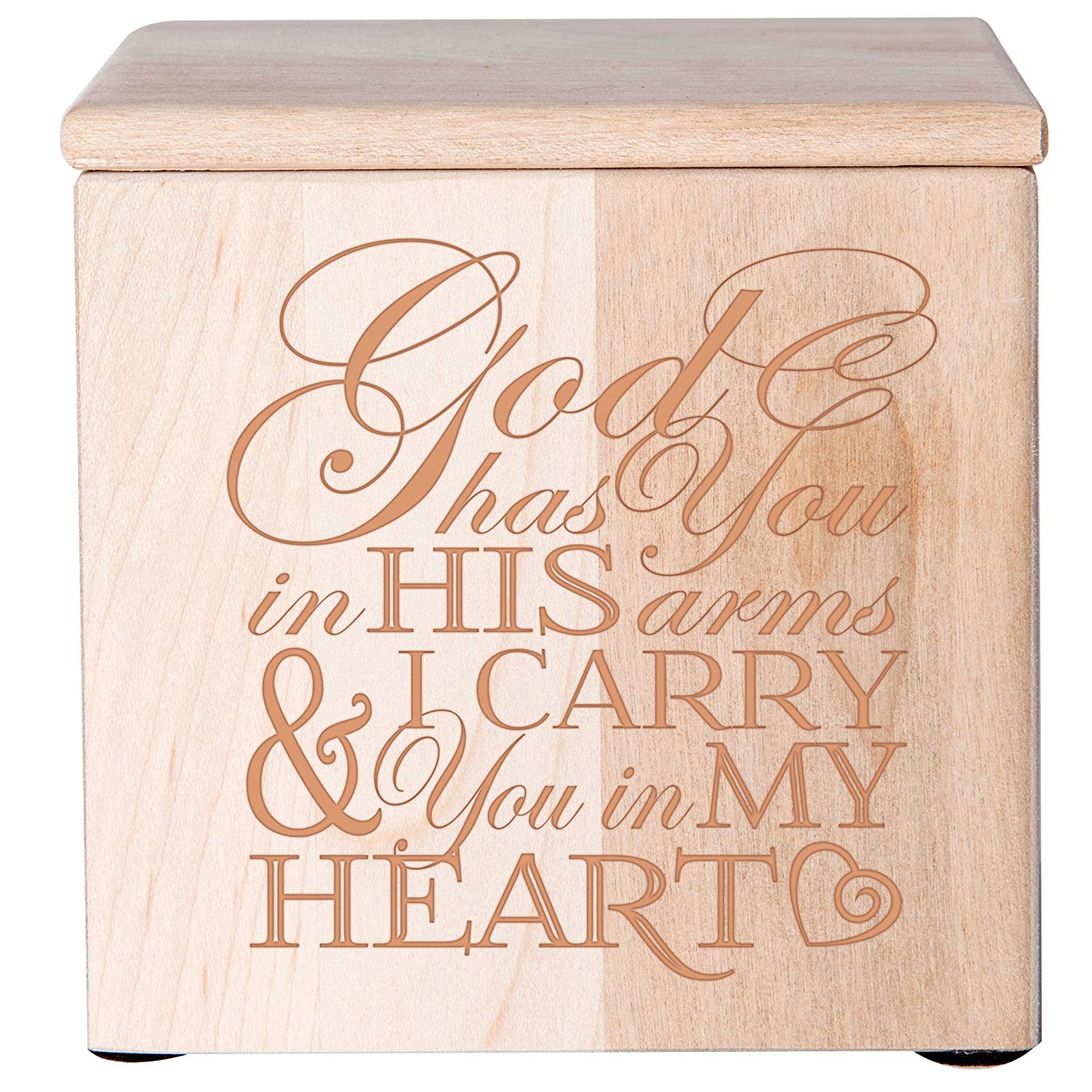 Funeral Wooden Decorative Tabletop Keepsake Urn Box