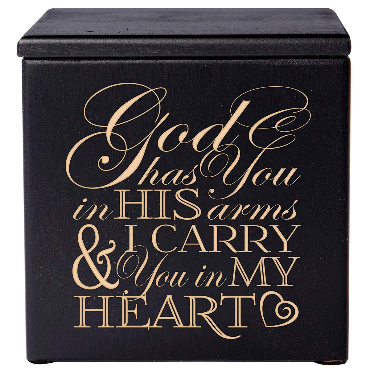 Wooden Decorative Memorial Keepsake Urn Box for Human Ashes