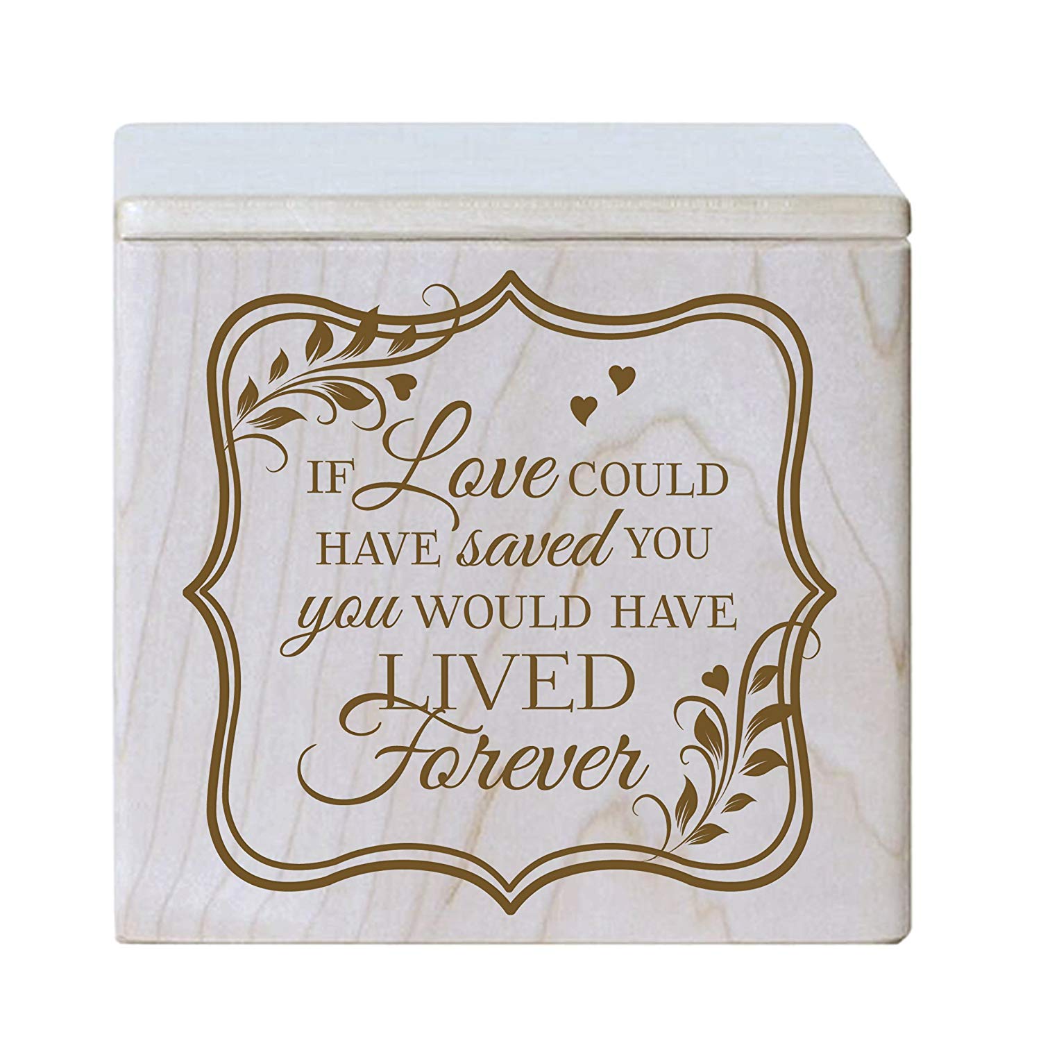 Small Handcrafted Pet Cremation Urn Box with Engraving