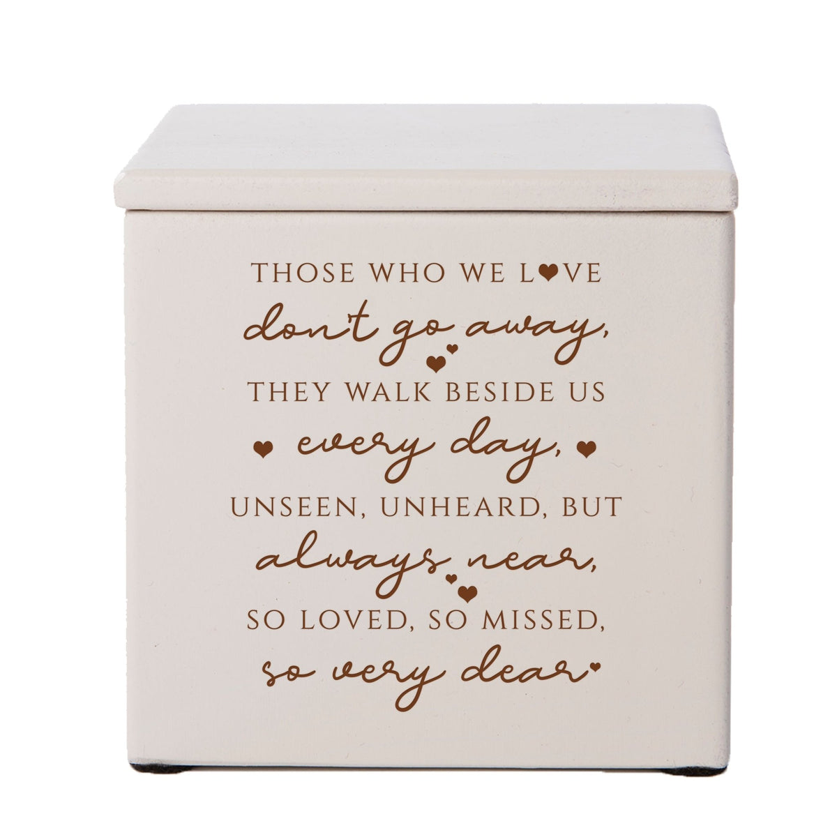 Engraved Funeral Wooden Keepsake Box for Beloved Memories