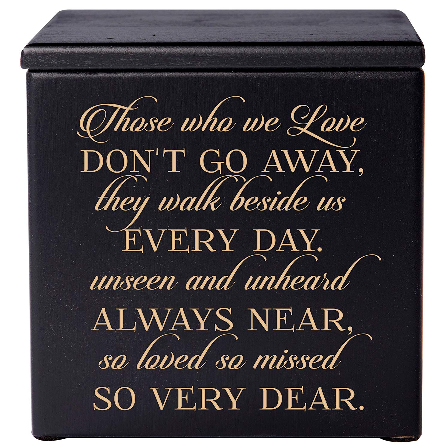 Engraved Funeral Wooden Keepsake Box for Beloved Memories