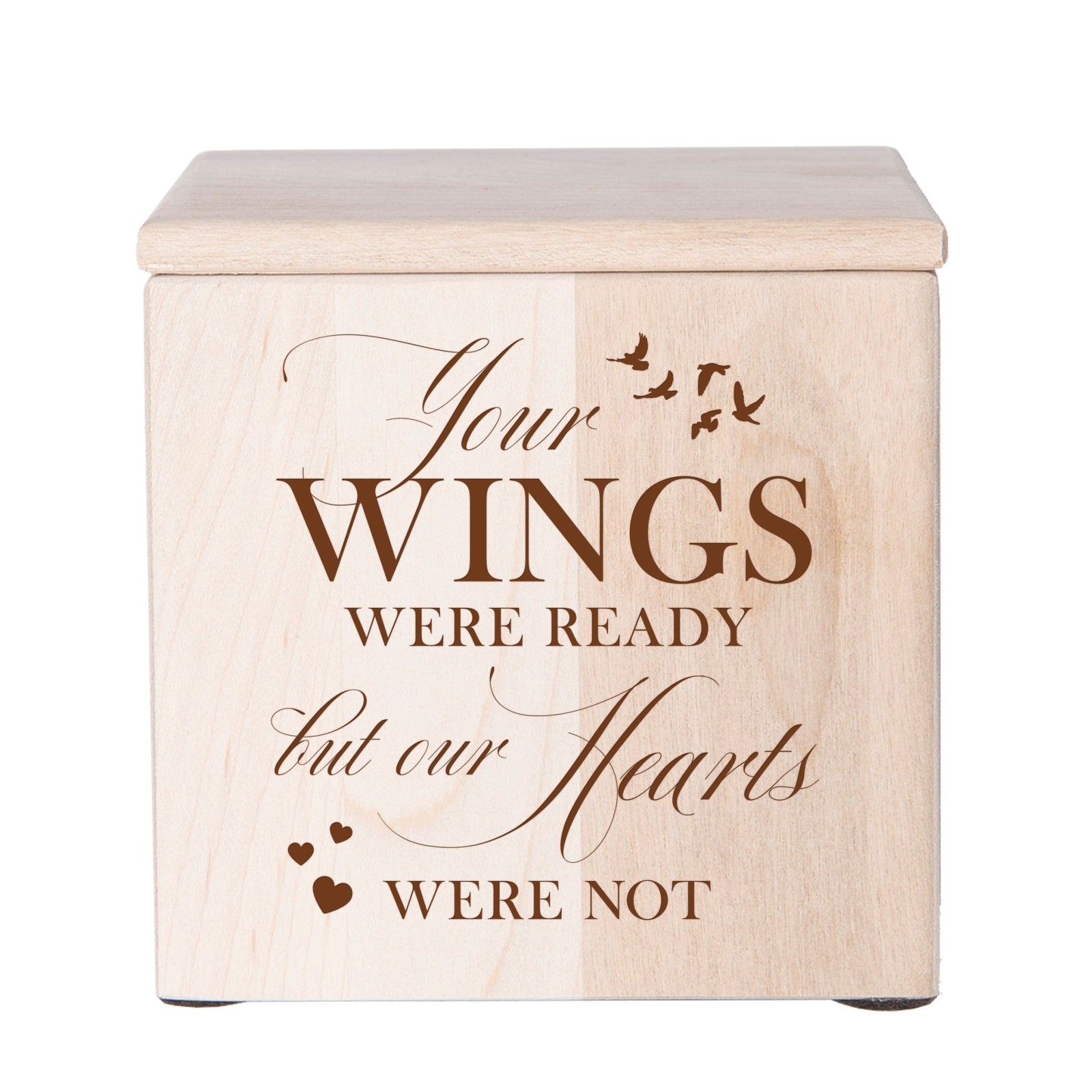 Wooden Decorative Memorial Keepsake Urn Box for Human Ashes