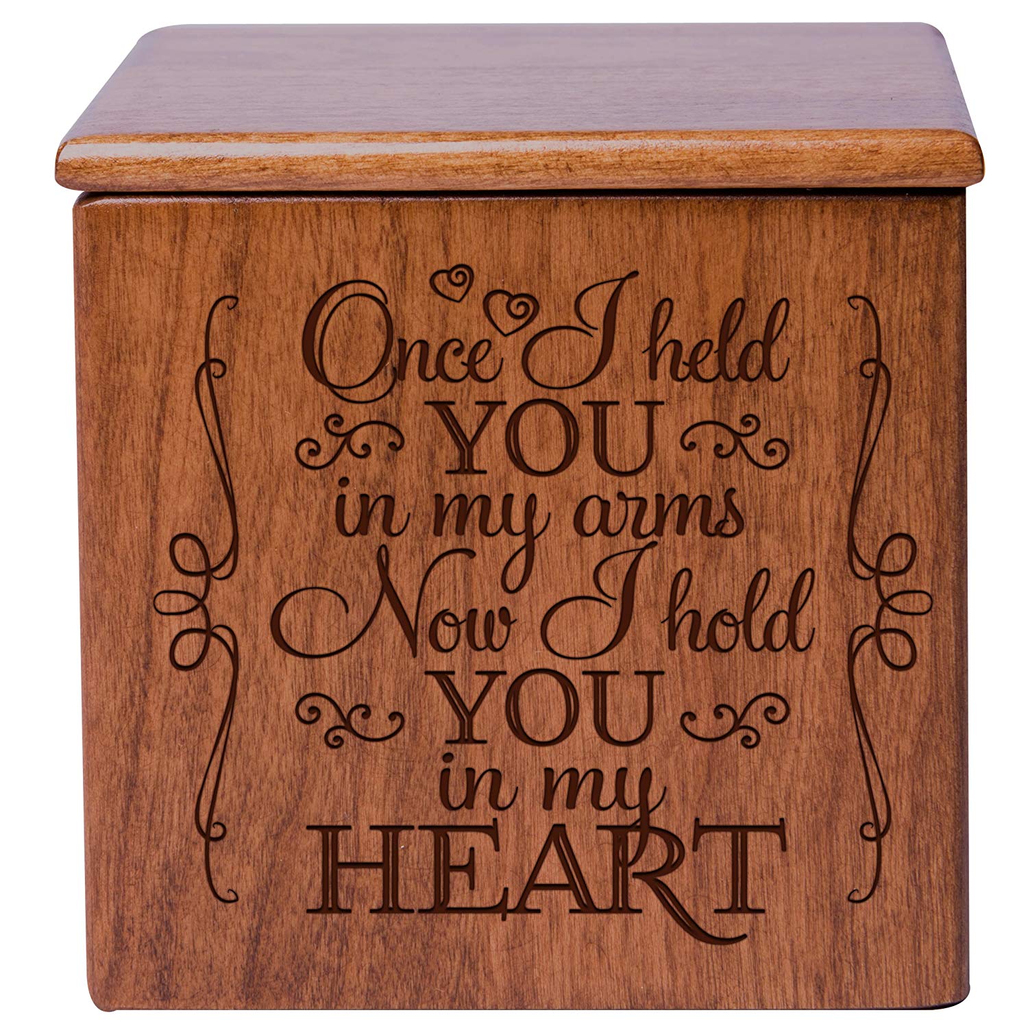 Decorative Tabletop Wooden Cremation Keepsake Urn Box