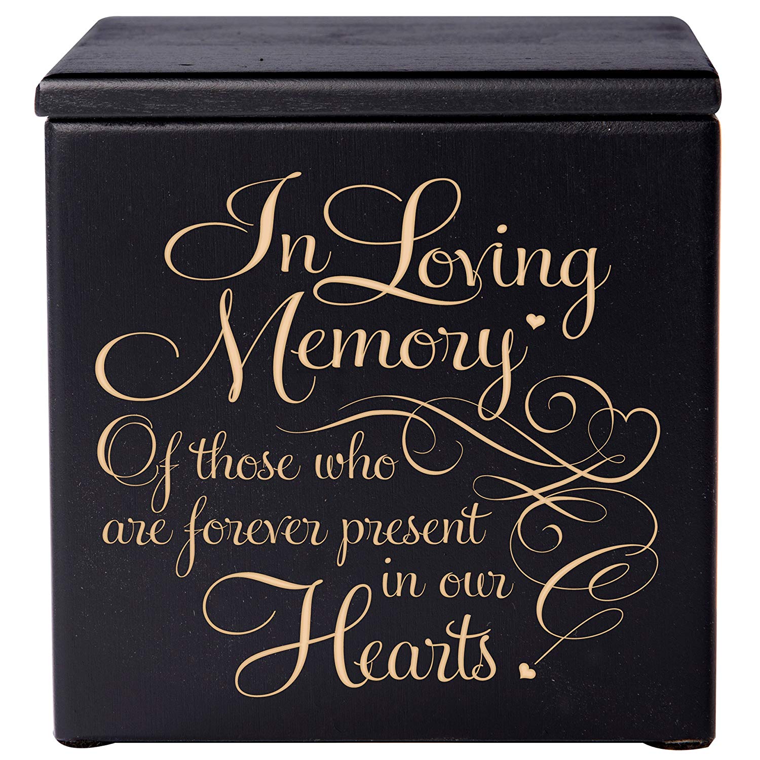 Funeral Small Decorative Wooden Keepsake Urn Box For In Loving Memory