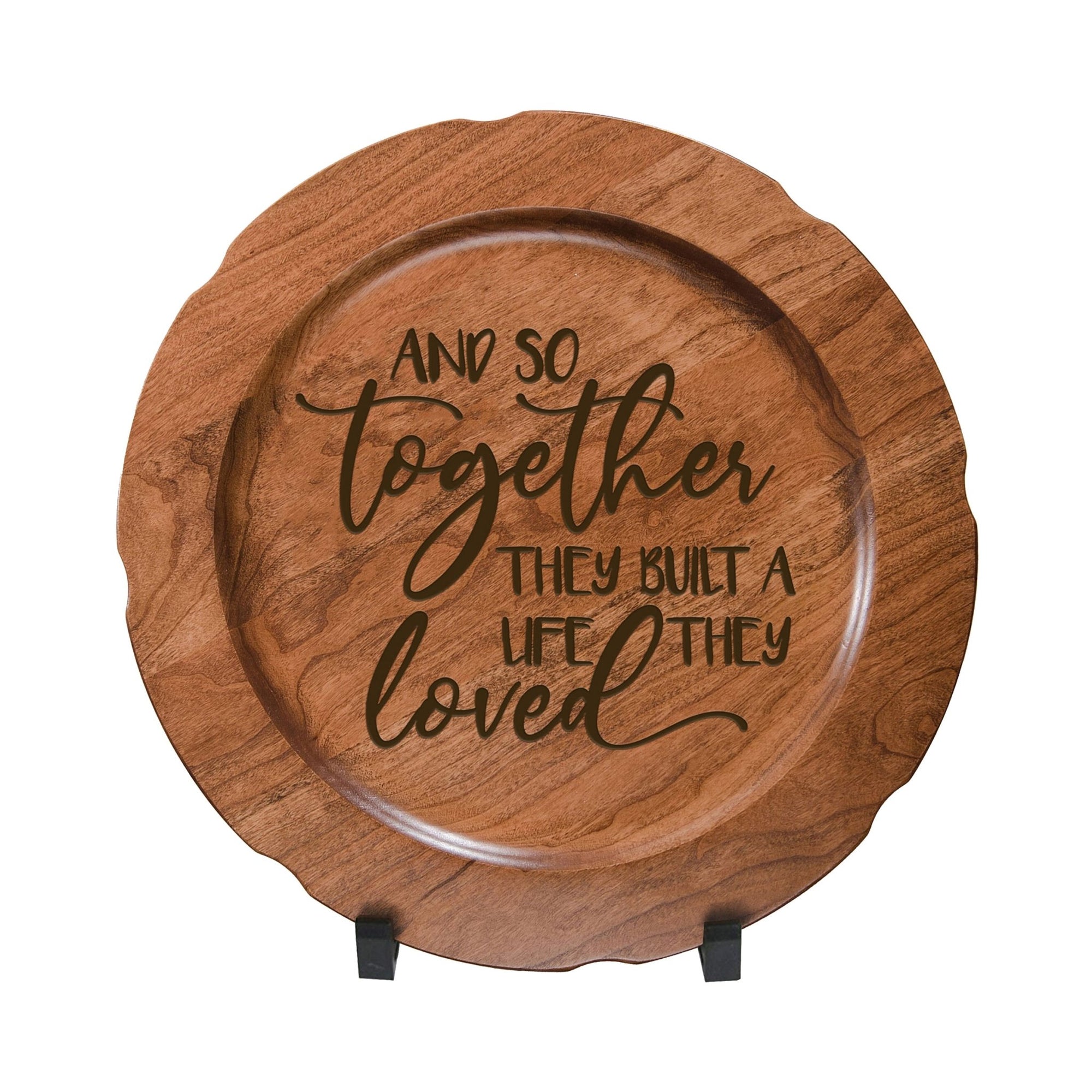 Wooden Decorative Plate 12” - And So Together - LifeSong Milestones