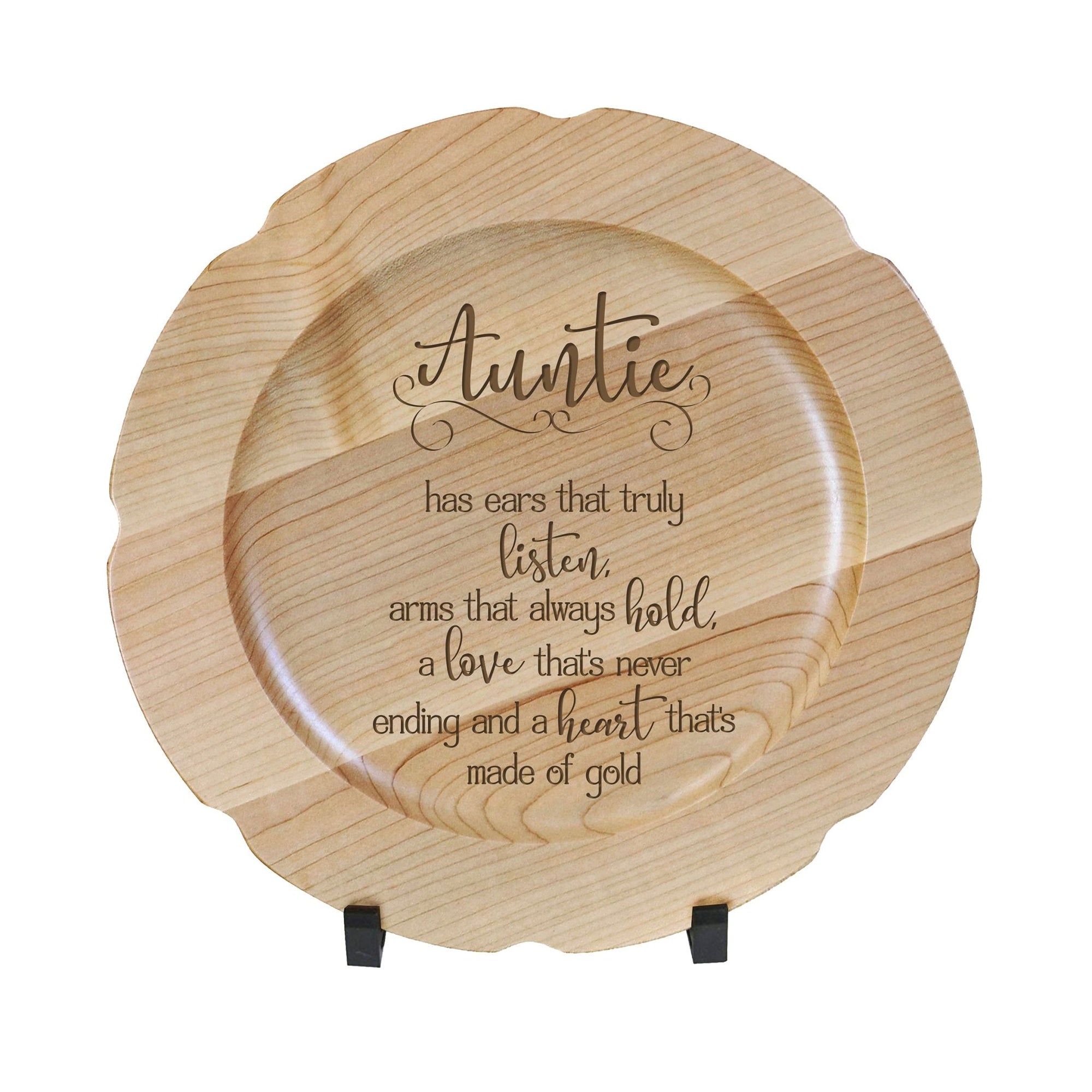 Wooden Decorative Plate 12” - Auntie - LifeSong Milestones