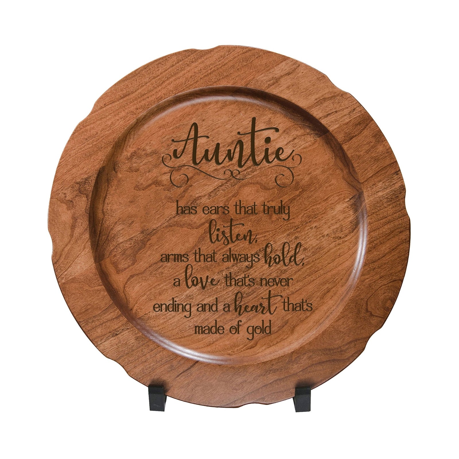 Wooden Decorative Plate 12” - Auntie - LifeSong Milestones