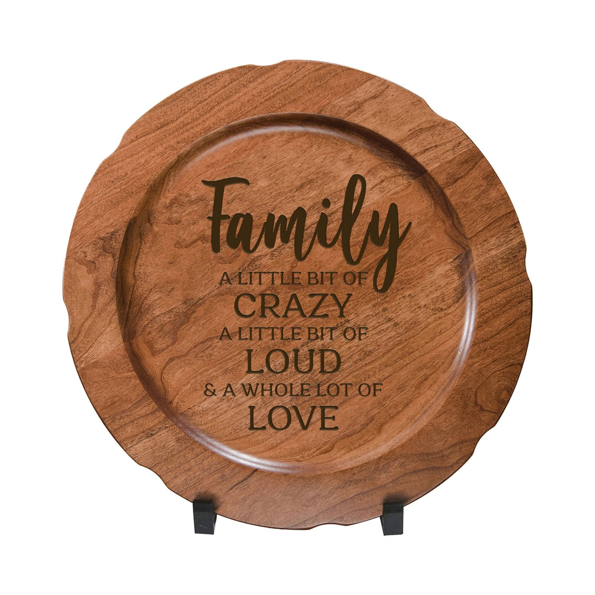 Wooden Decorative Plate 12” - Family A Little - LifeSong Milestones