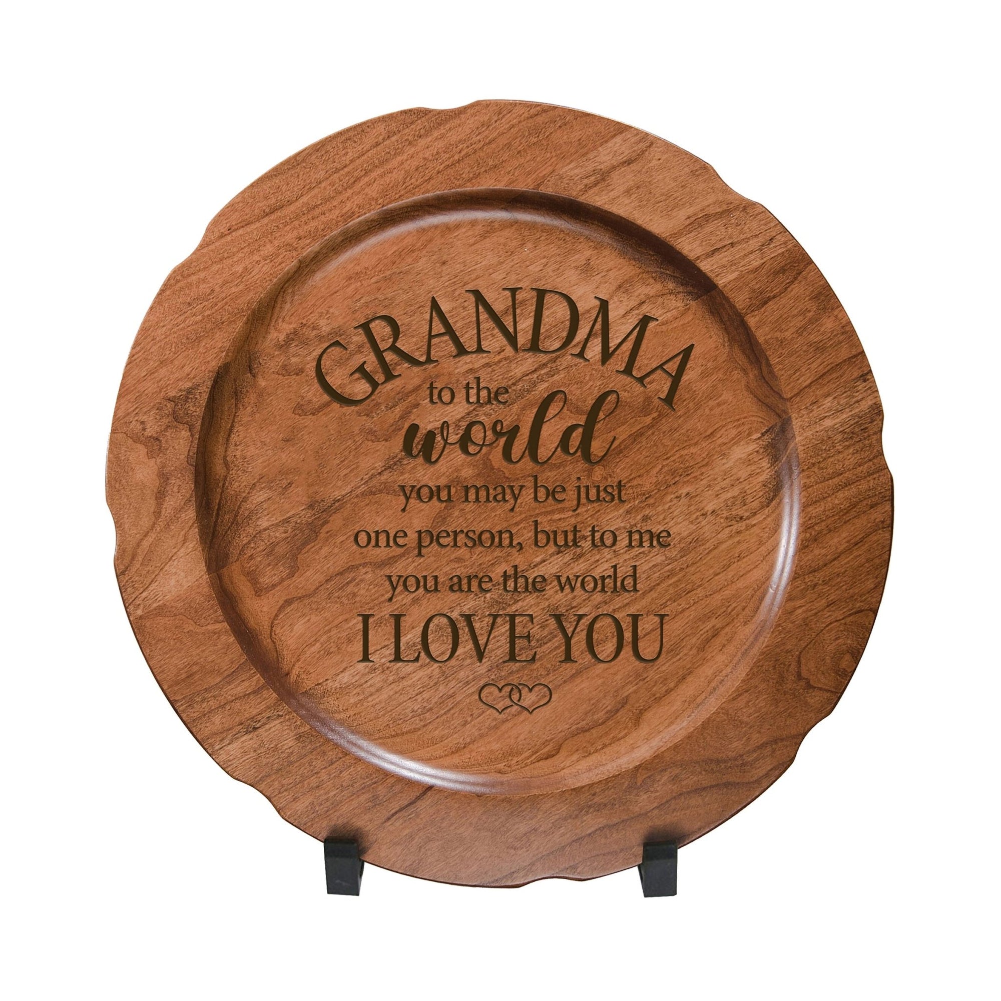 Wooden Decorative Plate 12” - Grandma I Love You - LifeSong Milestones