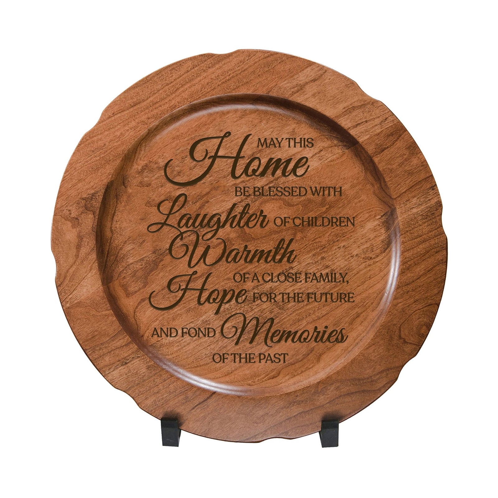 Wooden Decorative Plate 12” - May This Home - LifeSong Milestones