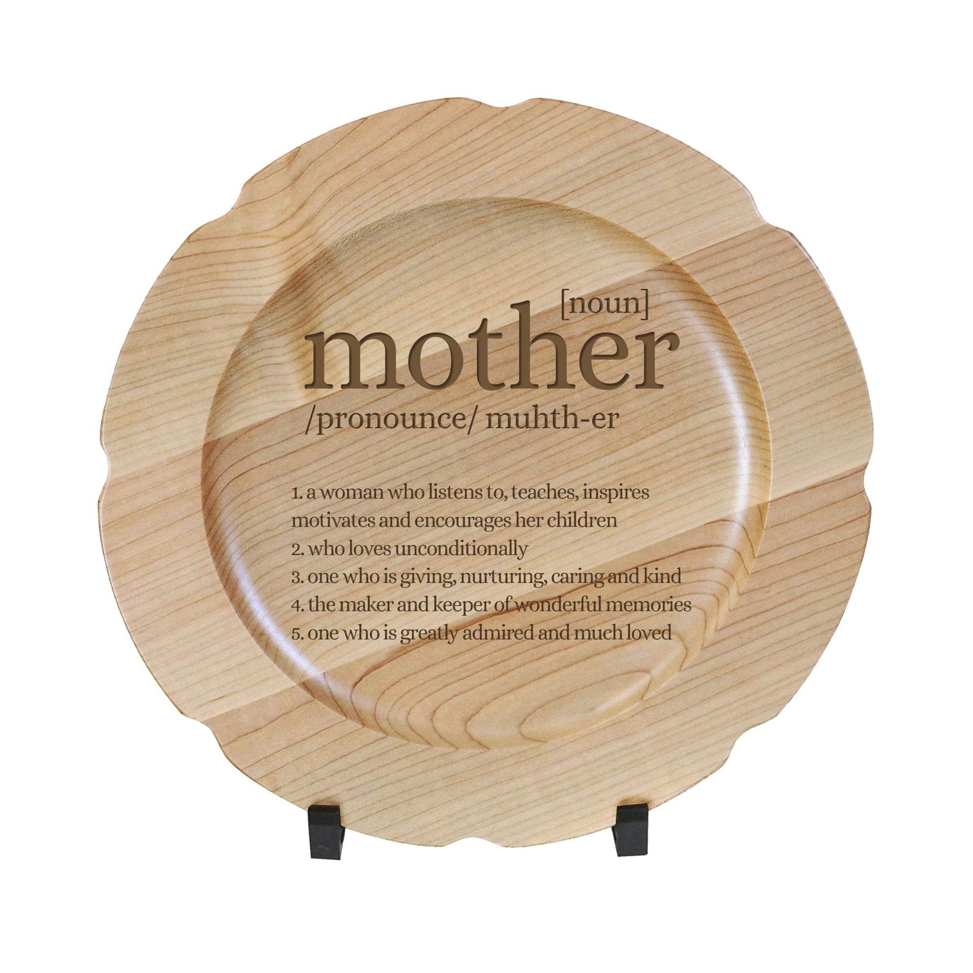 Wooden Decorative Plate 12” - Mother - LifeSong Milestones