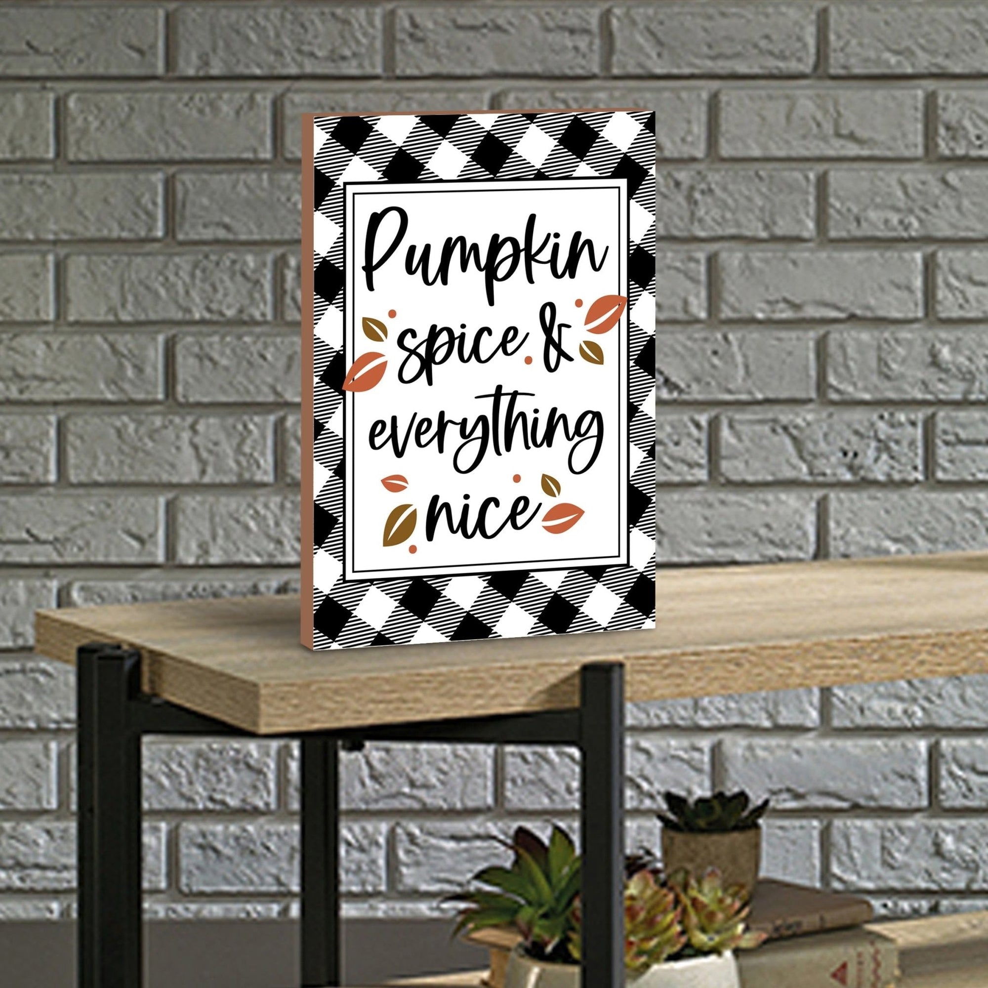 Wooden Fall Shelf Décor and Tabletop Signs for Home Decor - LifeSong Milestones