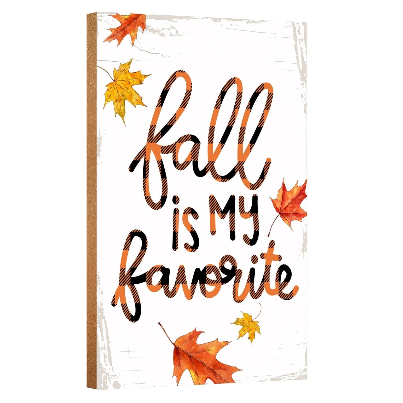 Wooden Fall Shelf Décor and Tabletop Signs for Home Decor - LifeSong Milestones