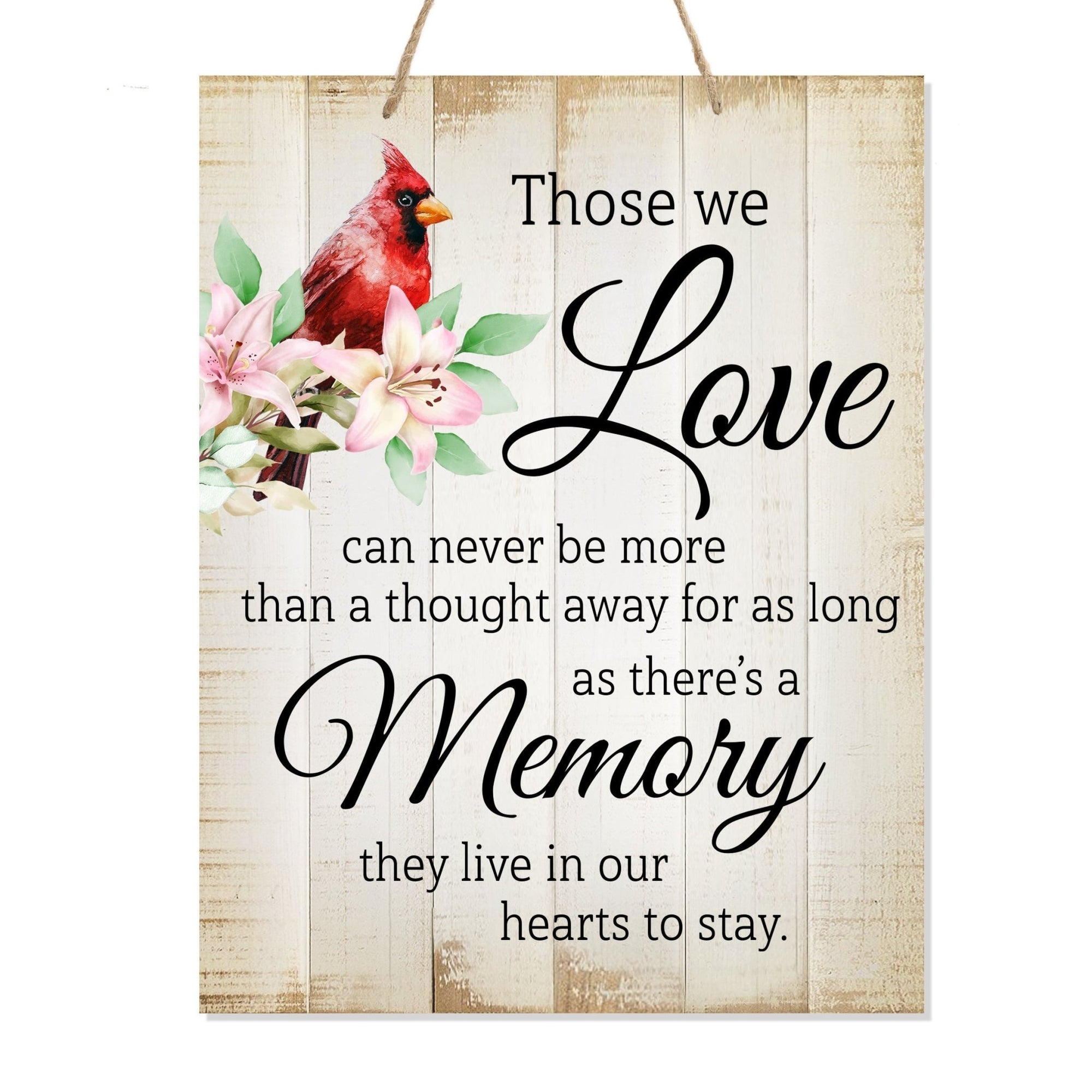 Wooden Hanging Memorial Wall Signs for Bereavement Gifts - LifeSong Milestones