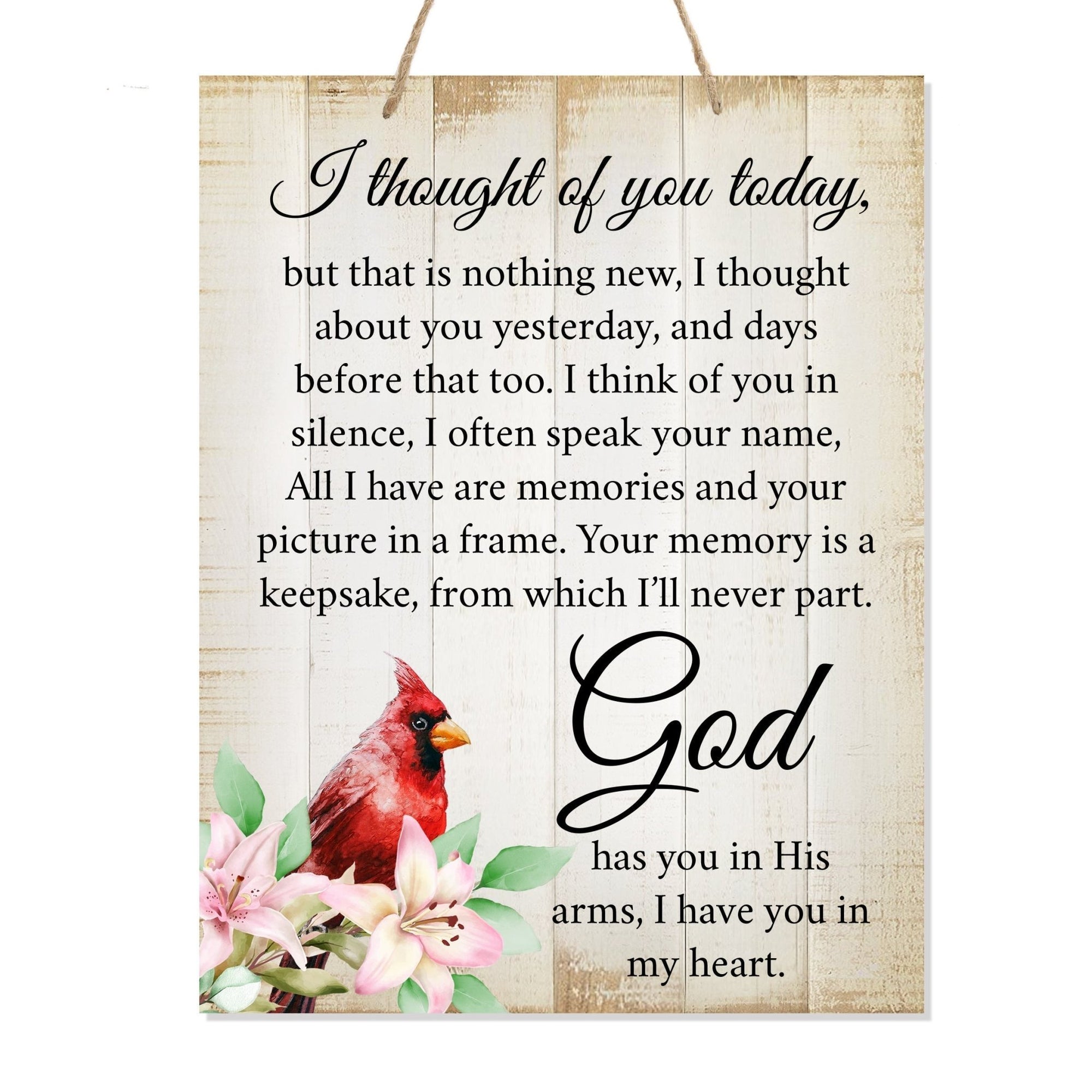 Wooden Hanging Memorial Wall Signs for Bereavement Gifts - LifeSong Milestones