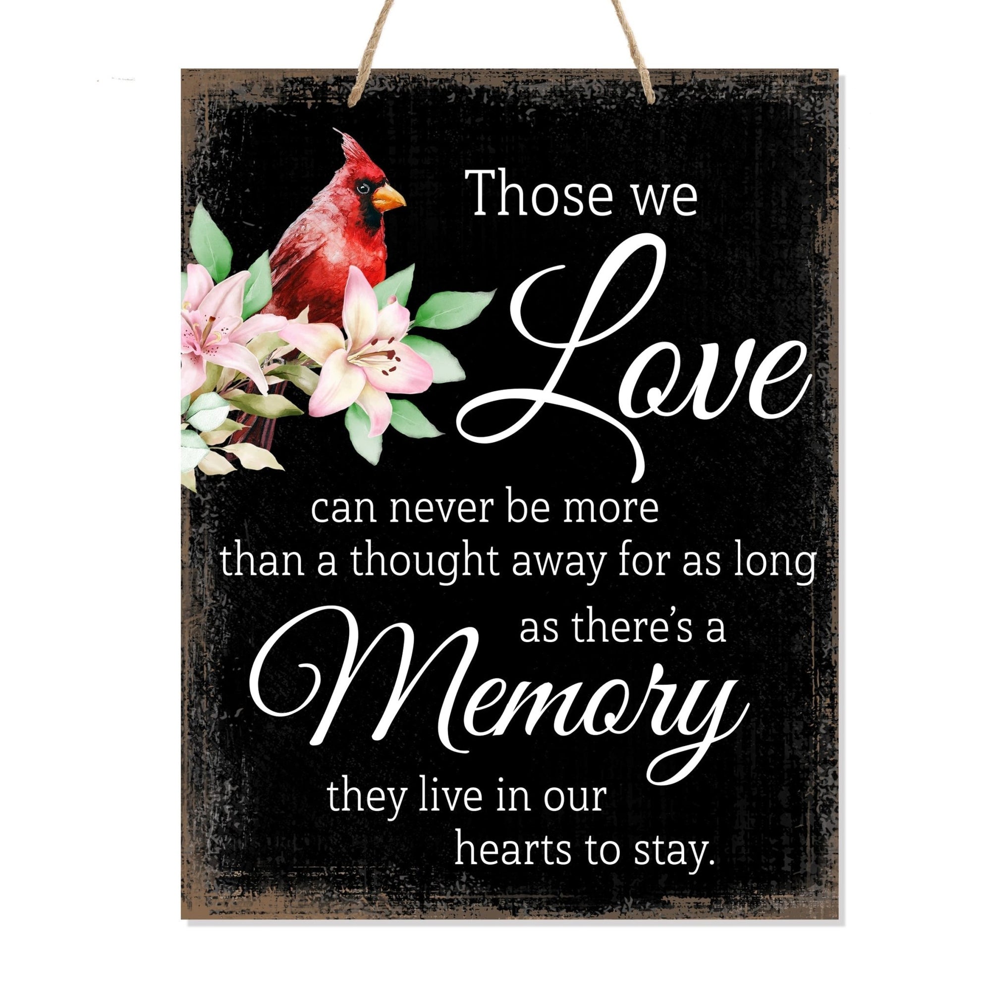 Wooden Hanging Memorial Wall Signs for Bereavement Gifts - LifeSong Milestones