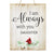 Wooden Hanging Memorial Wall Signs for Bereavement Gifts - Always With You - LifeSong Milestones