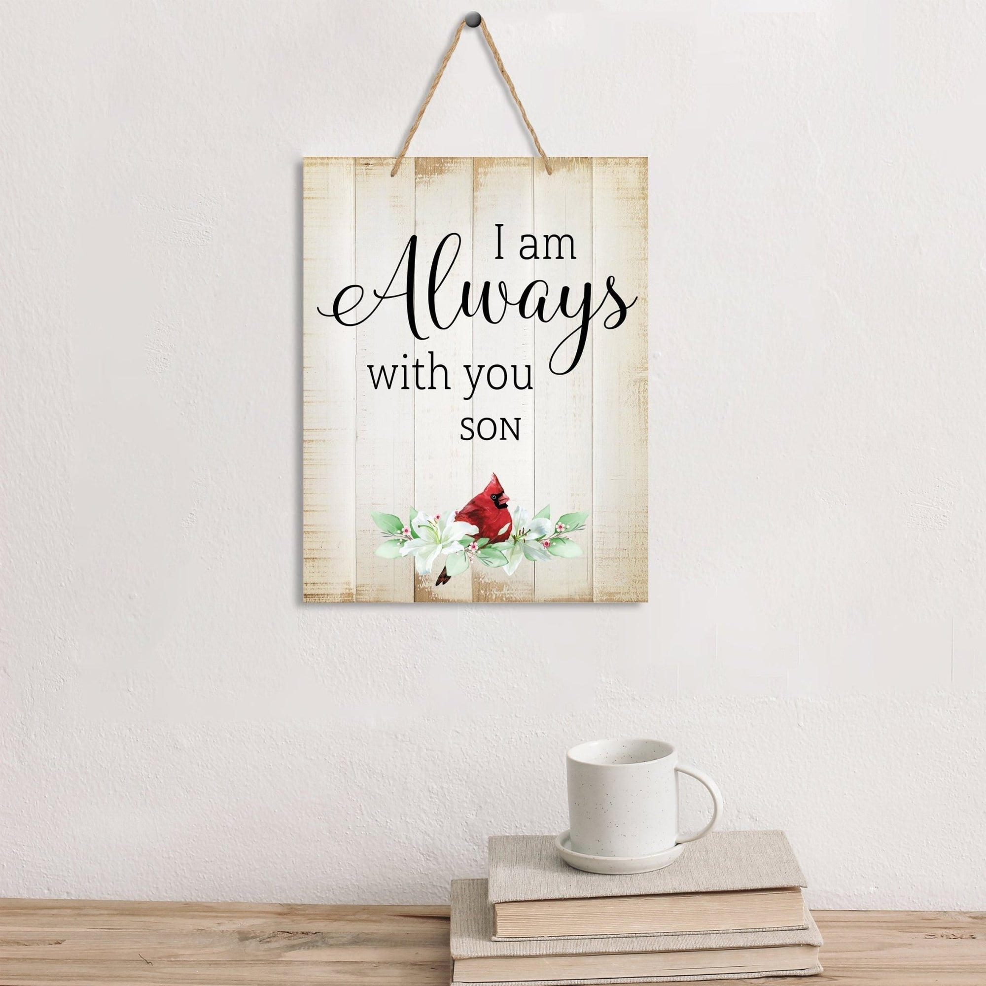 Wooden Hanging Memorial Wall Signs for Bereavement Gifts - Always With You - LifeSong Milestones