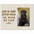 Wooden Inspirational 8x10 Picture Frame for Pet Dogs holds 4x6 photo Life Is Better - LifeSong Milestones