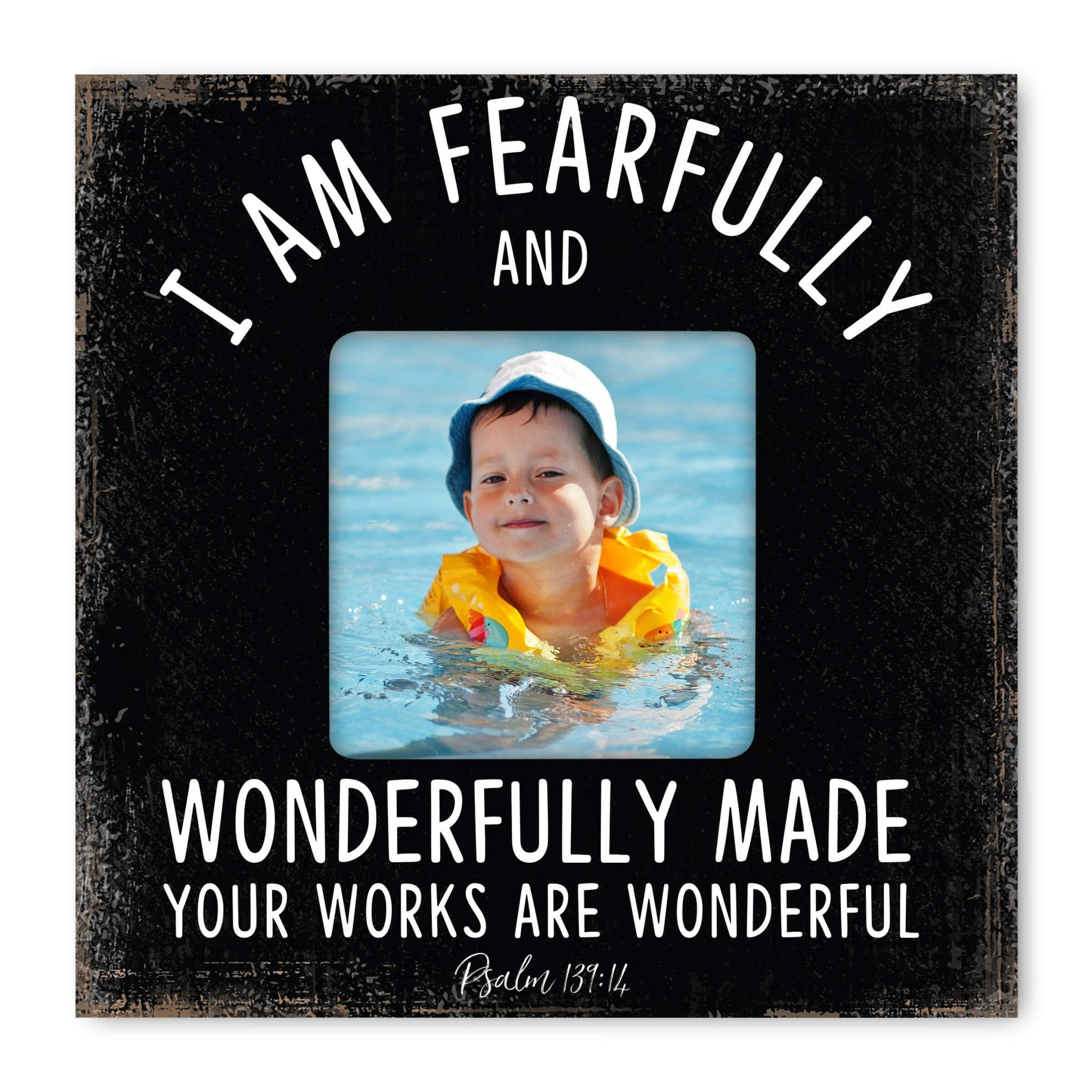 Wooden Inspirational Fearfully and Wonderfully Made Picture Frame - LifeSong Milestones