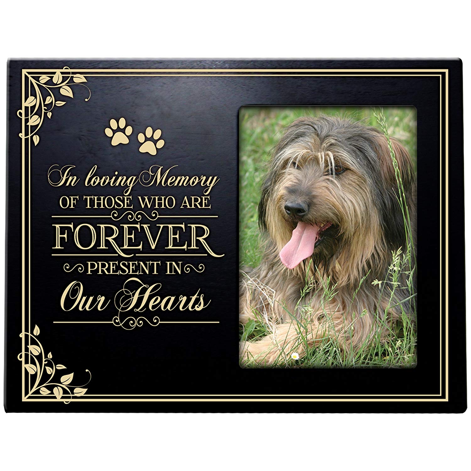 Wooden Memorial 8x10 Picture Frame for Pet holds 4x6 photo In Loving Memory - LifeSong Milestones