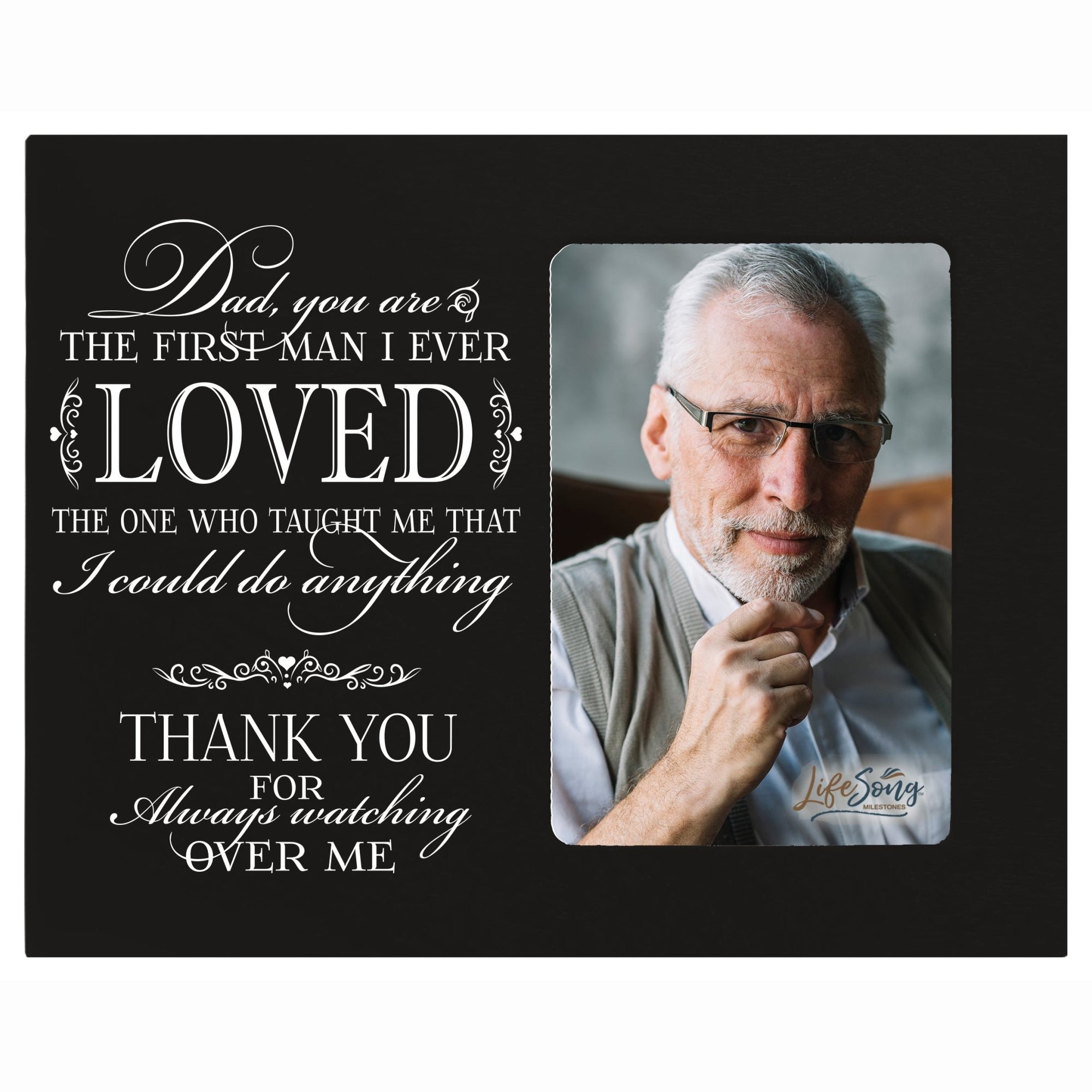 Wooden Memorial 8x10 Picture Frame holds 4x6 photo Dad, You Are - LifeSong Milestones
