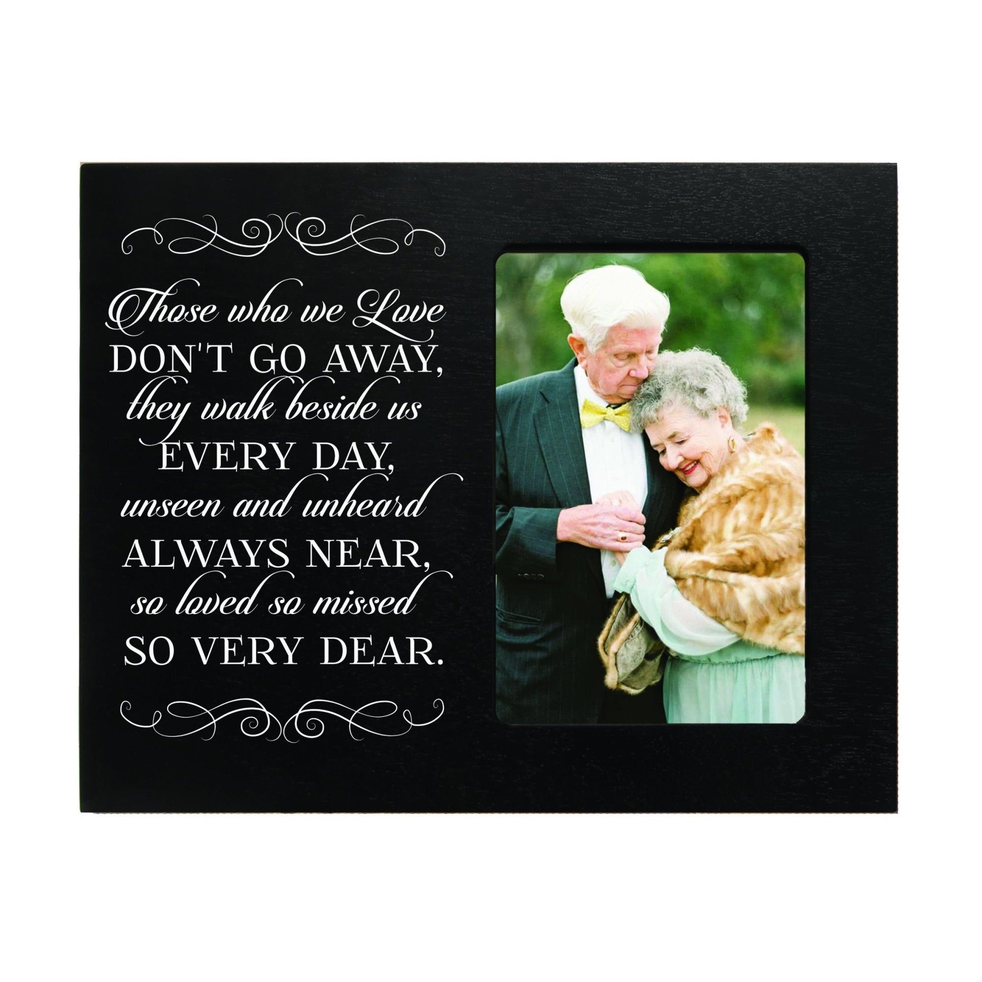 Wooden Memorial 8x10 Picture Frame holds 4x6 photo Those We Love - LifeSong Milestones