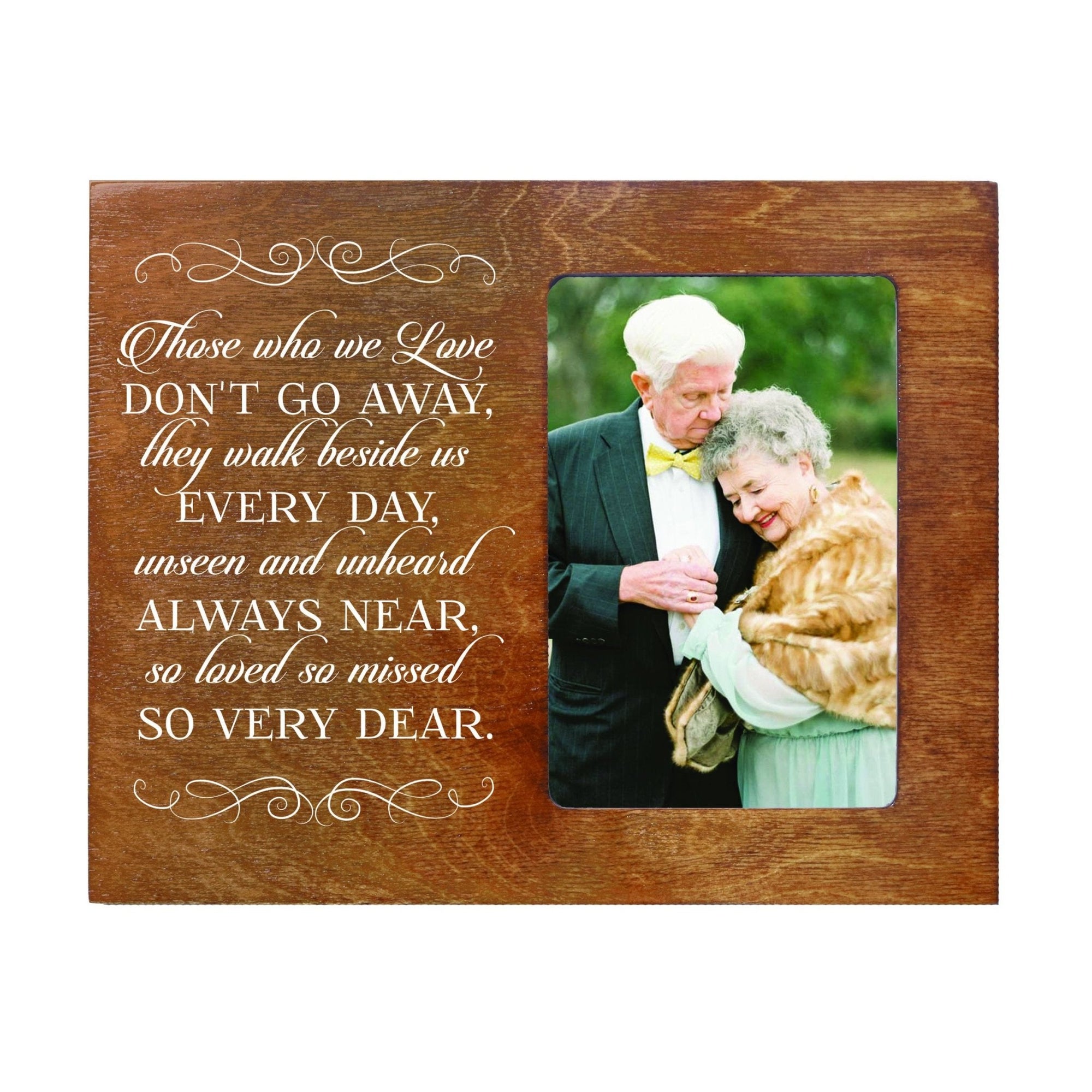 Wooden Memorial 8x10 Picture Frame holds 4x6 photo Those We Love - LifeSong Milestones