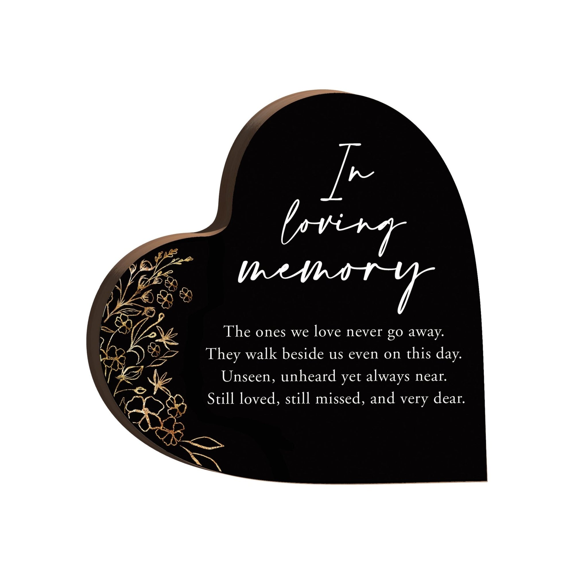 Wooden Memorial Heart Block Sign for Loss of Loved One - LifeSong Milestones