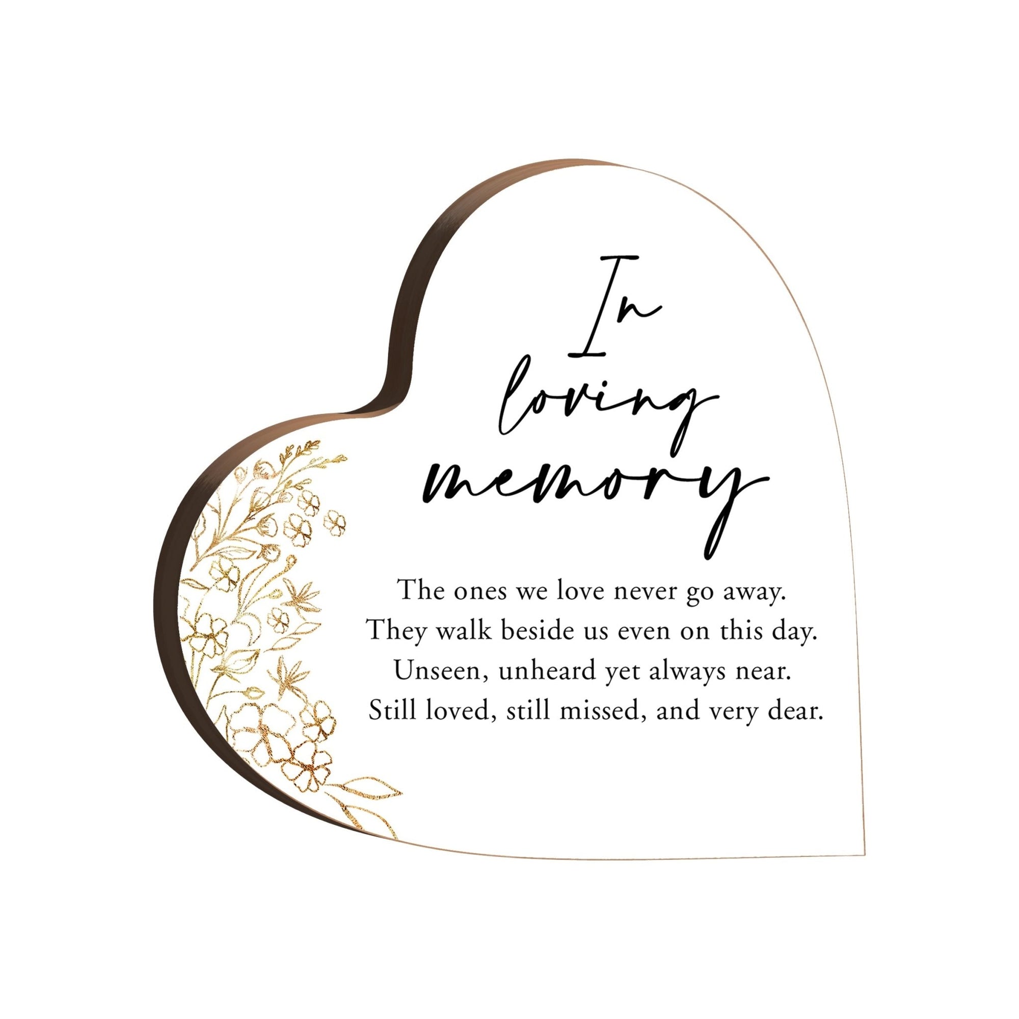 Wooden Memorial Heart Block Sign for Loss of Loved One - LifeSong Milestones