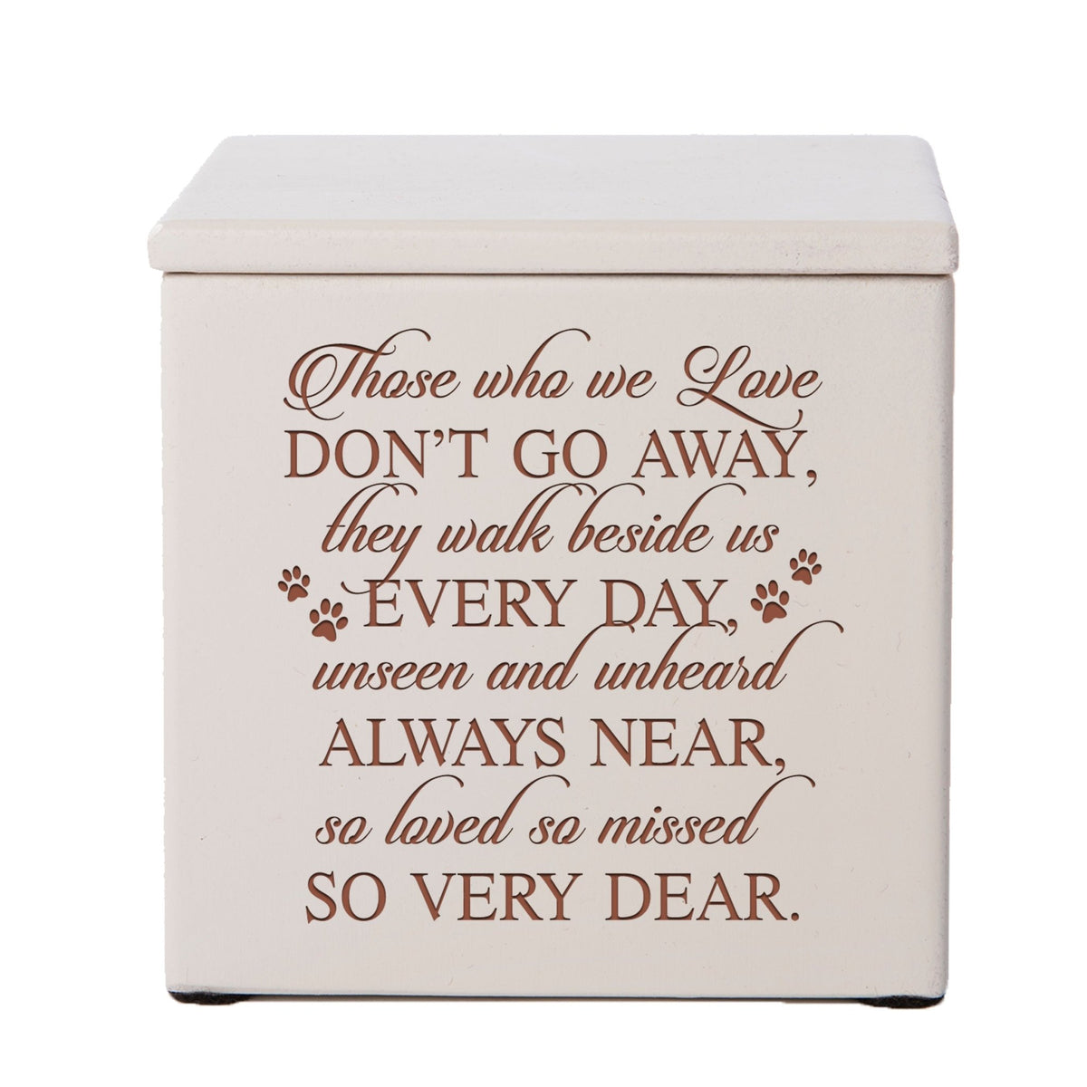 Engraved Wooden Tabletop Cremation Urn for Pet Memorials