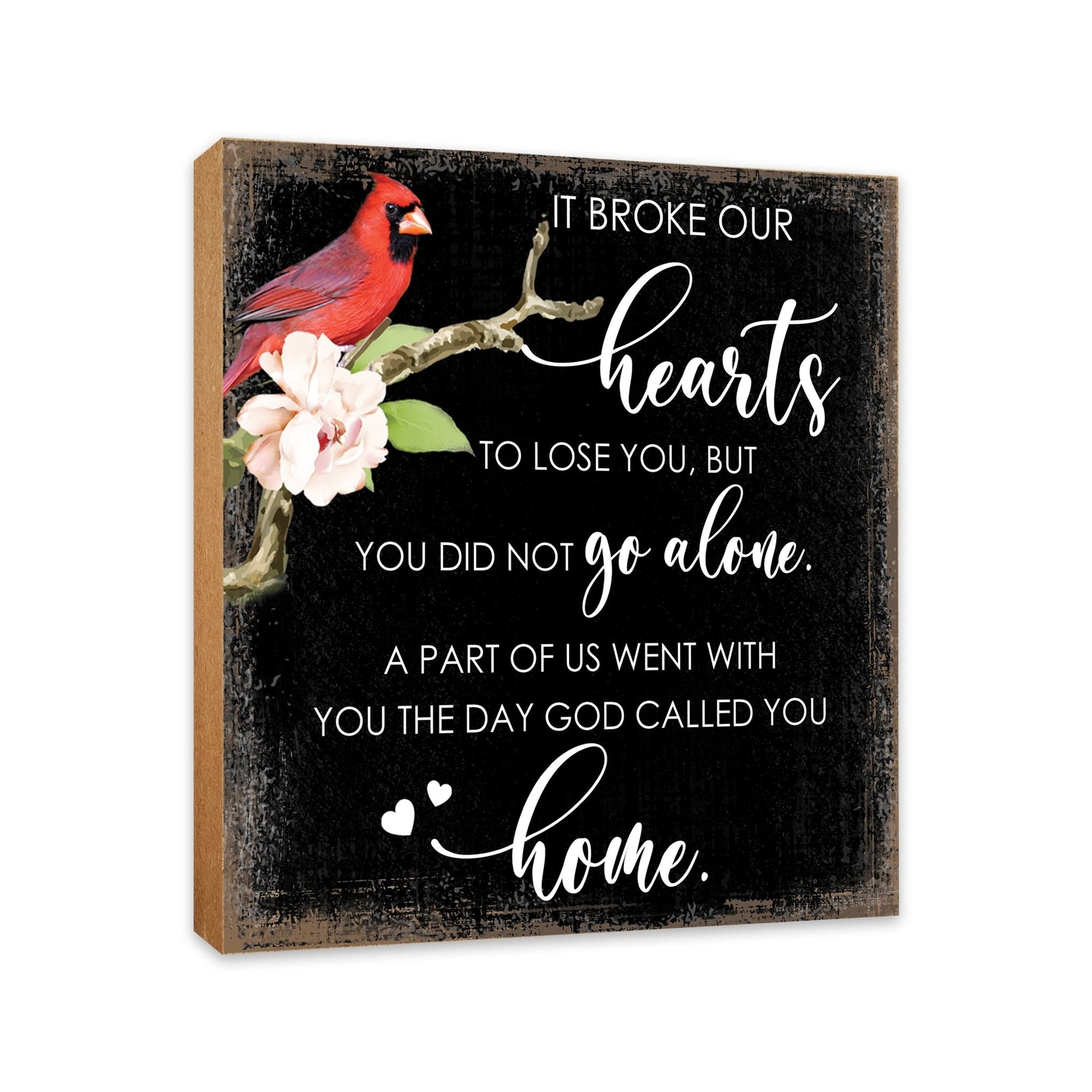 Wooden Memorial Shelf Décor and Tabletop Signs for Loss of Loved One - LifeSong Milestones