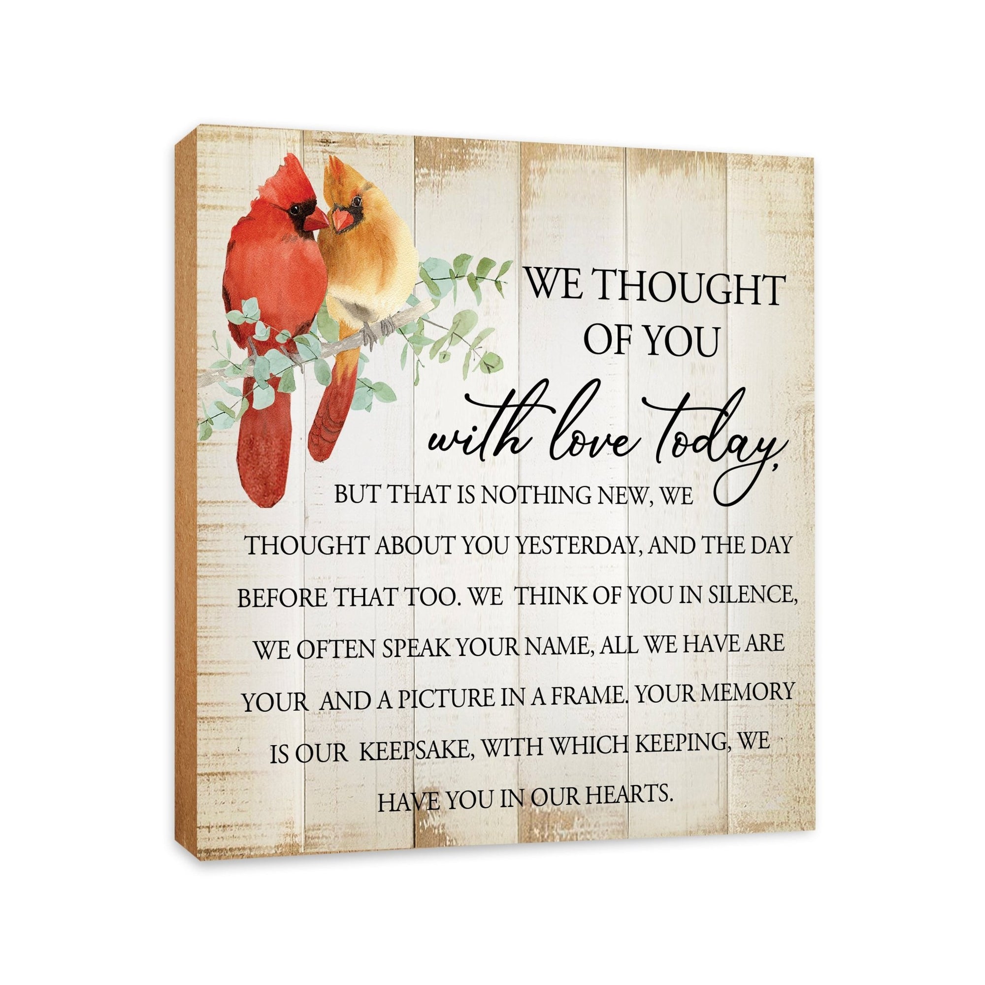 Wooden Memorial Shelf Décor and Tabletop Signs for Loss of Loved One - LifeSong Milestones