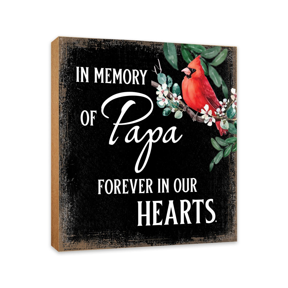 Wooden Memorial Shelf Décor and Tabletop Signs for Loss of Loved One - LifeSong Milestones