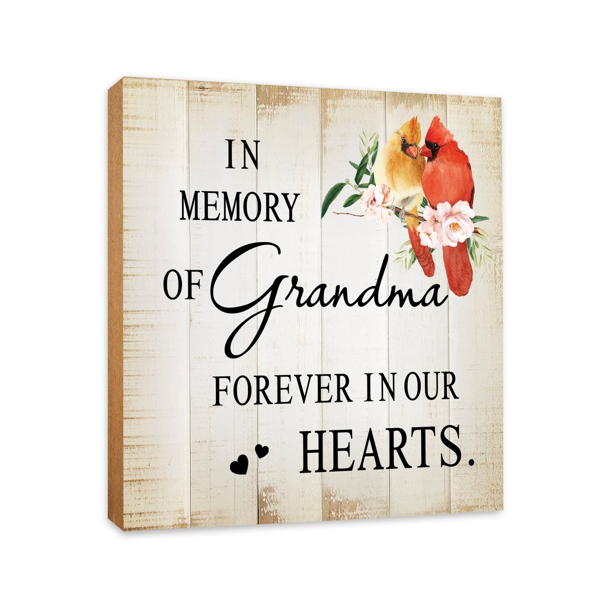 Wooden Memorial Shelf Décor and Tabletop Signs for Loss of Loved One - LifeSong Milestones