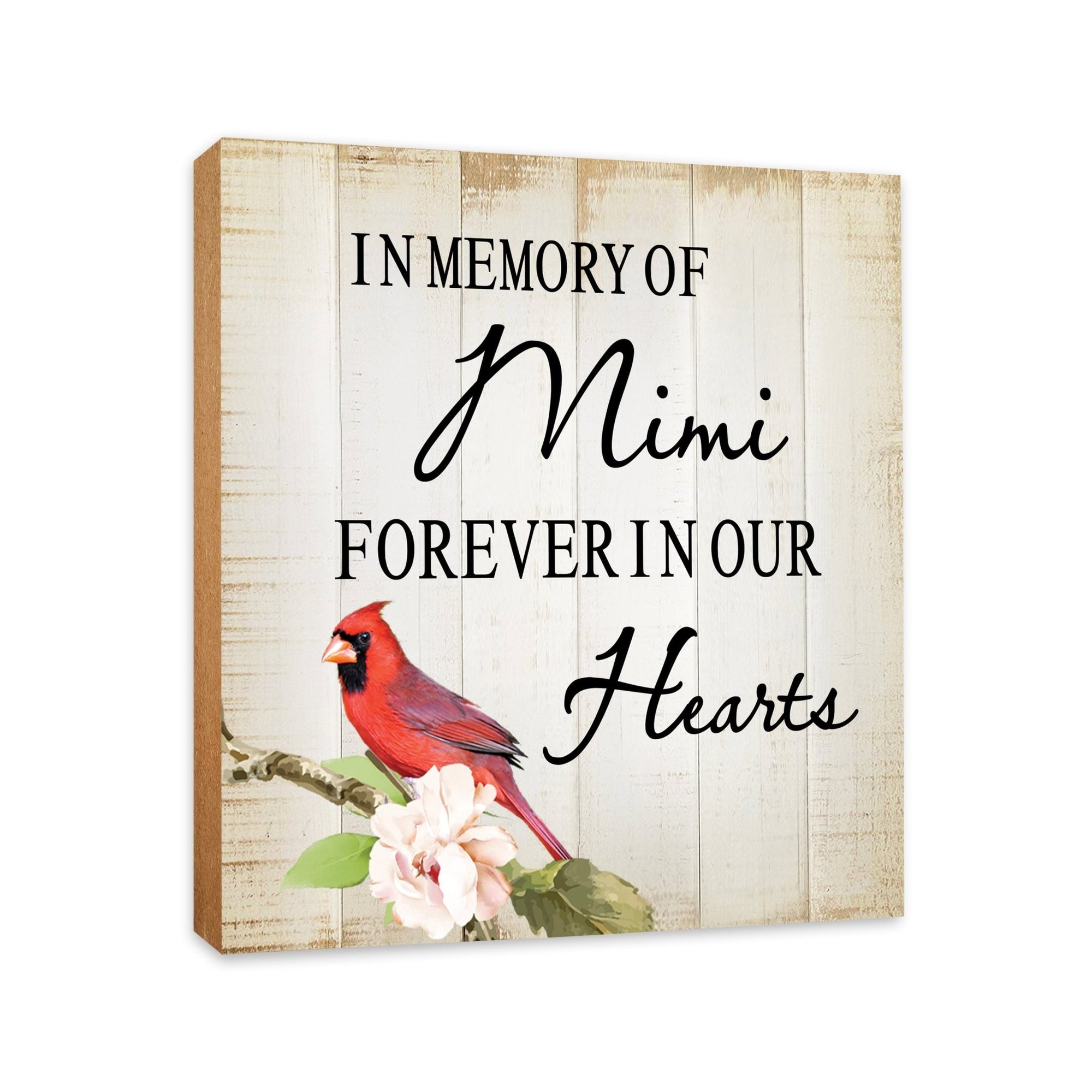 Wooden Memorial Shelf Décor and Tabletop Signs for Loss of Loved One - LifeSong Milestones