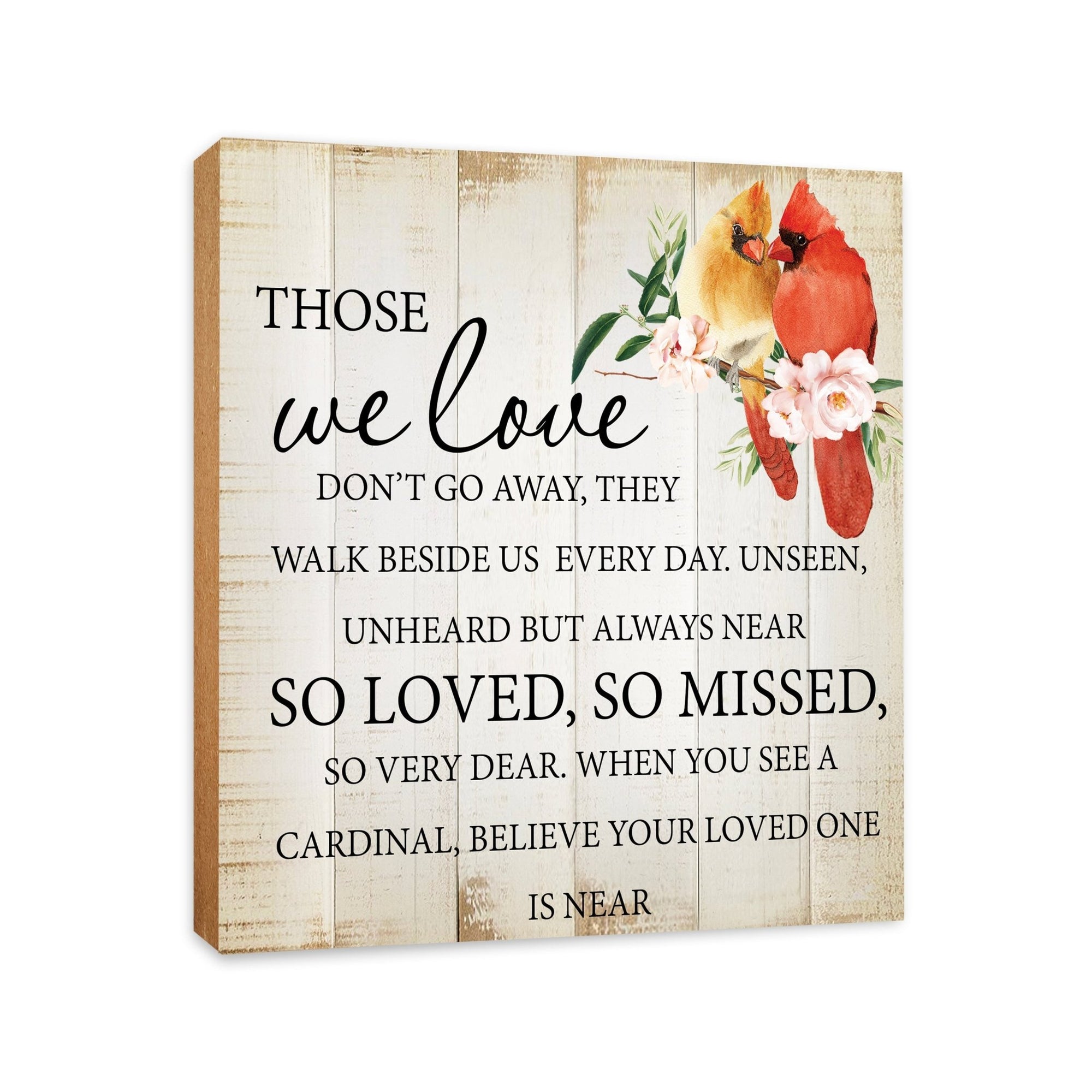 Wooden Memorial Shelf Décor and Tabletop Signs for Loss of Loved One - LifeSong Milestones