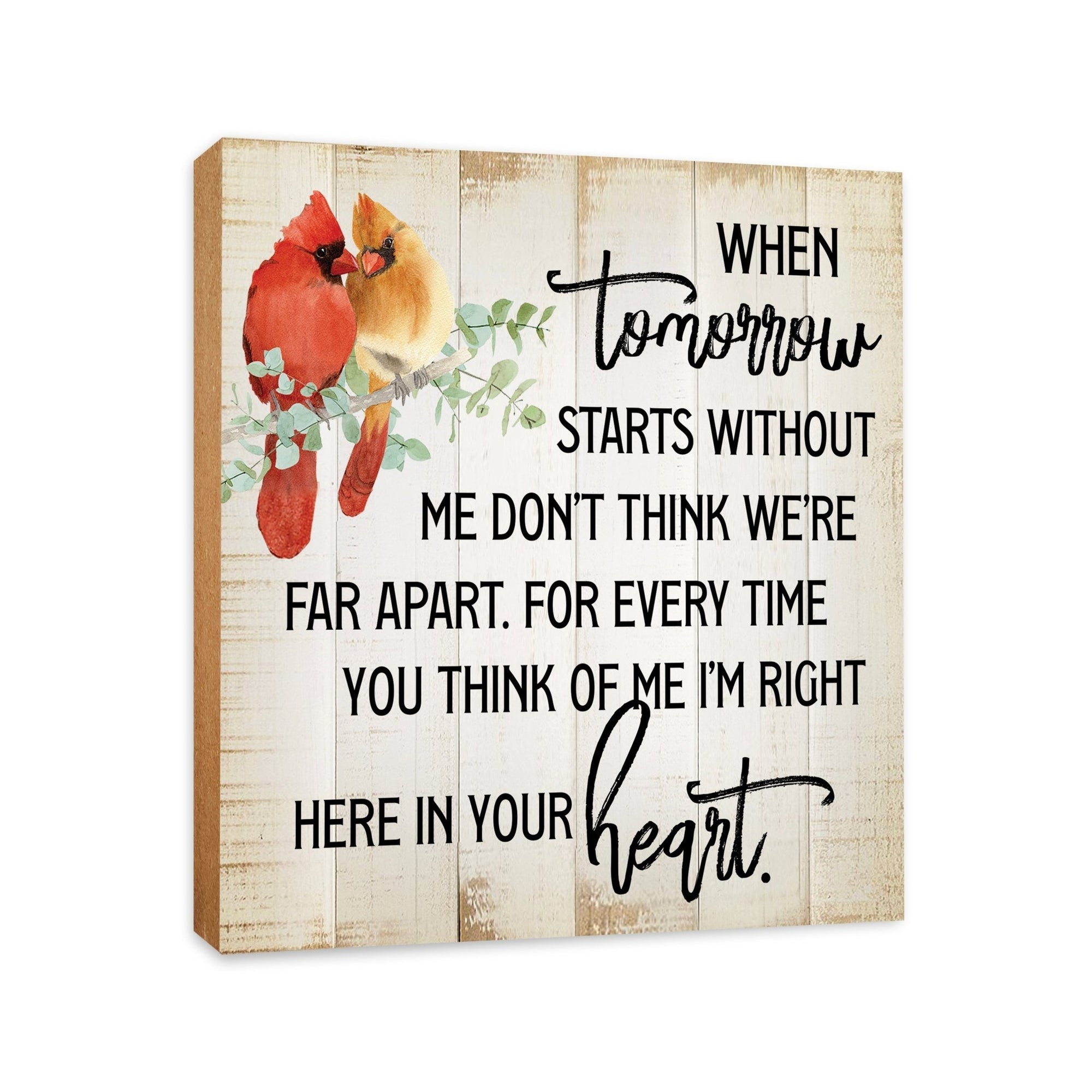 Wooden Memorial Shelf Décor and Tabletop Signs for Loss of Loved One - LifeSong Milestones